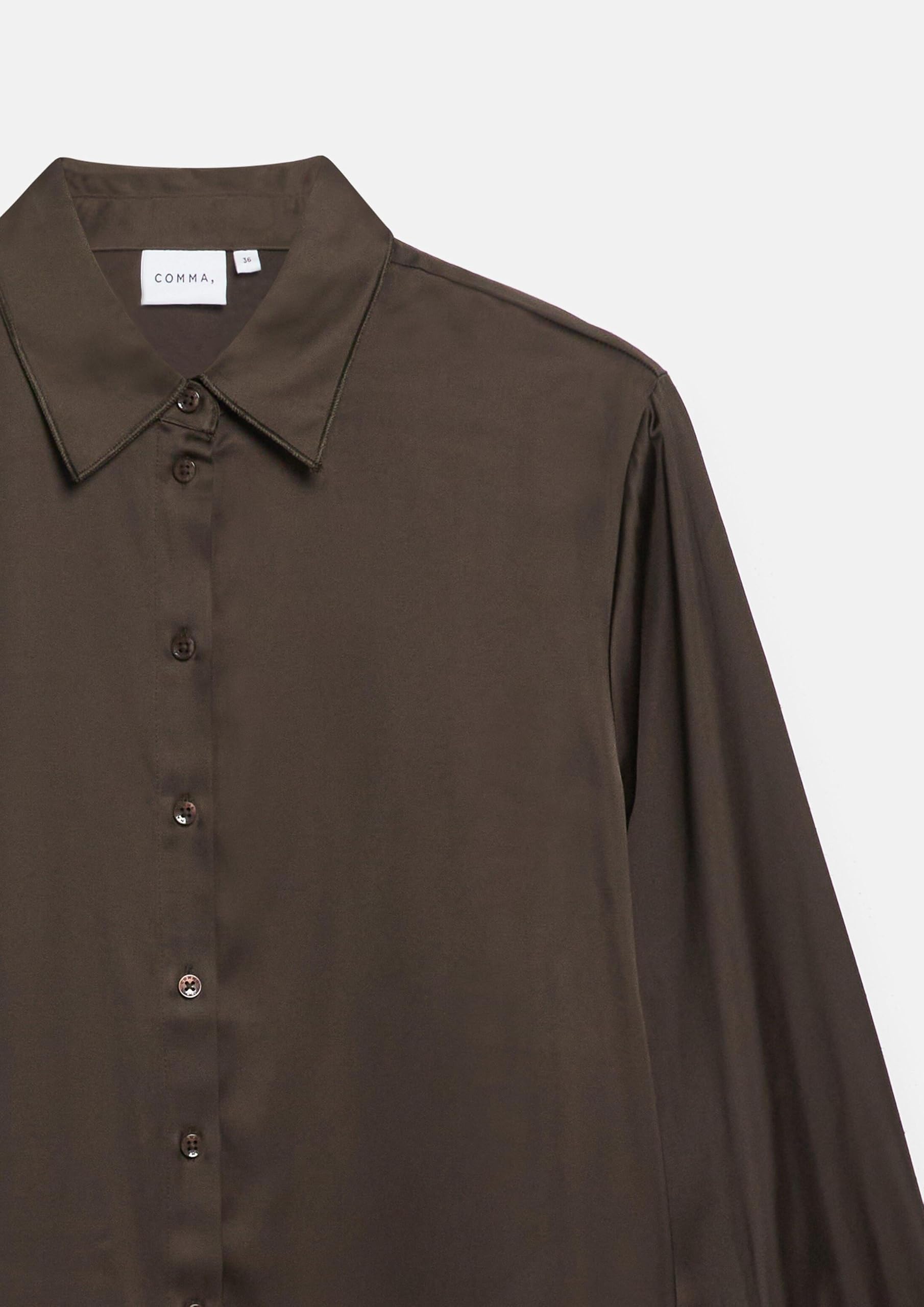 comma-blouses-damen-satin-hemdbluse-langarm-wei image 6