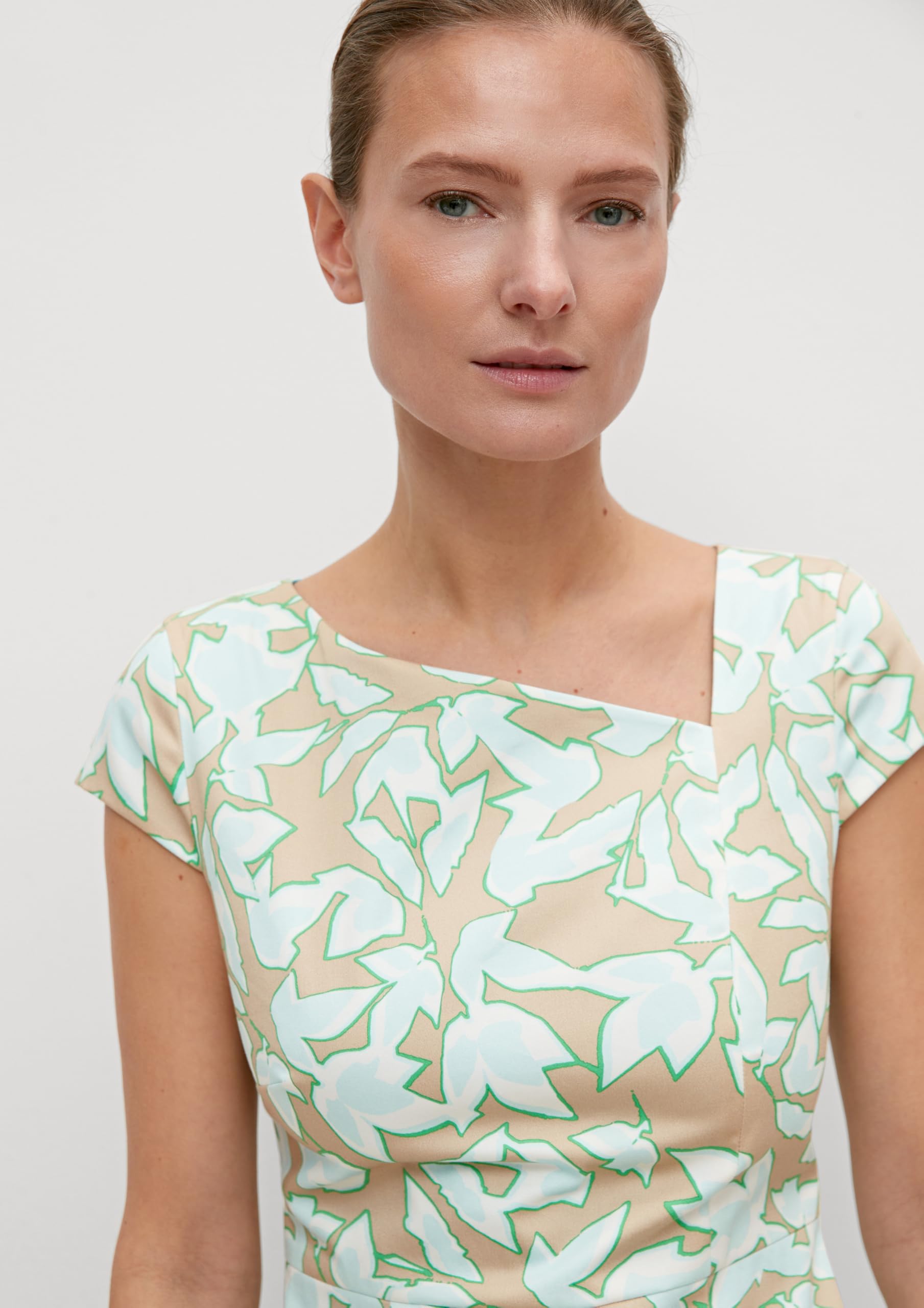 comma-kleid-baumwollsatin-damen-mehrfarbig-gr-34 image 3