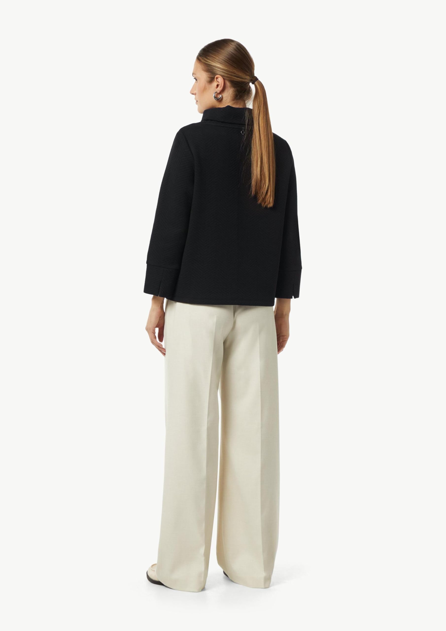 comma-sweatshirt-rollkragen-strukturmuster-baumwolle image 8