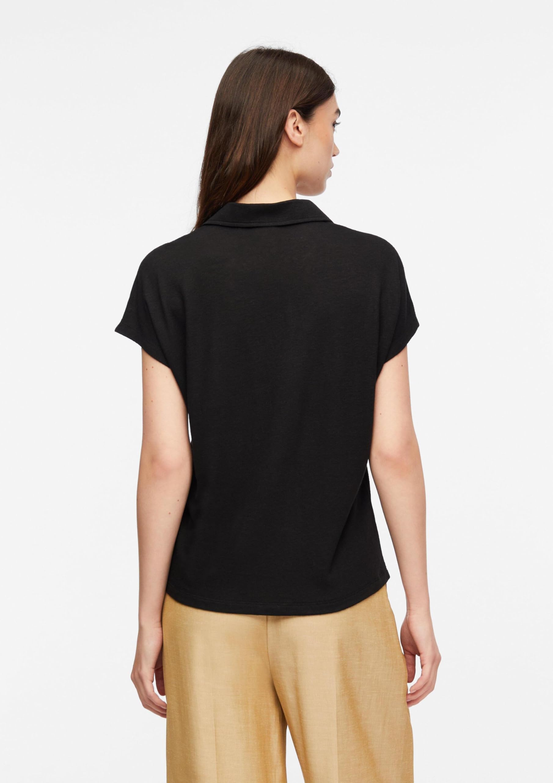 comma-polo-shirt-leinenmix-poloshirt-damen-gr-e-48-v-ausschnitt image 6