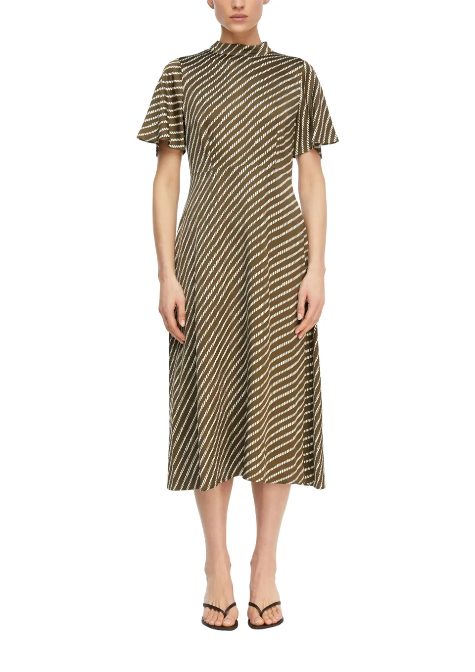 comma-dresses-satinkleid-damen-gemustert-midi-gr-e-44 image 1