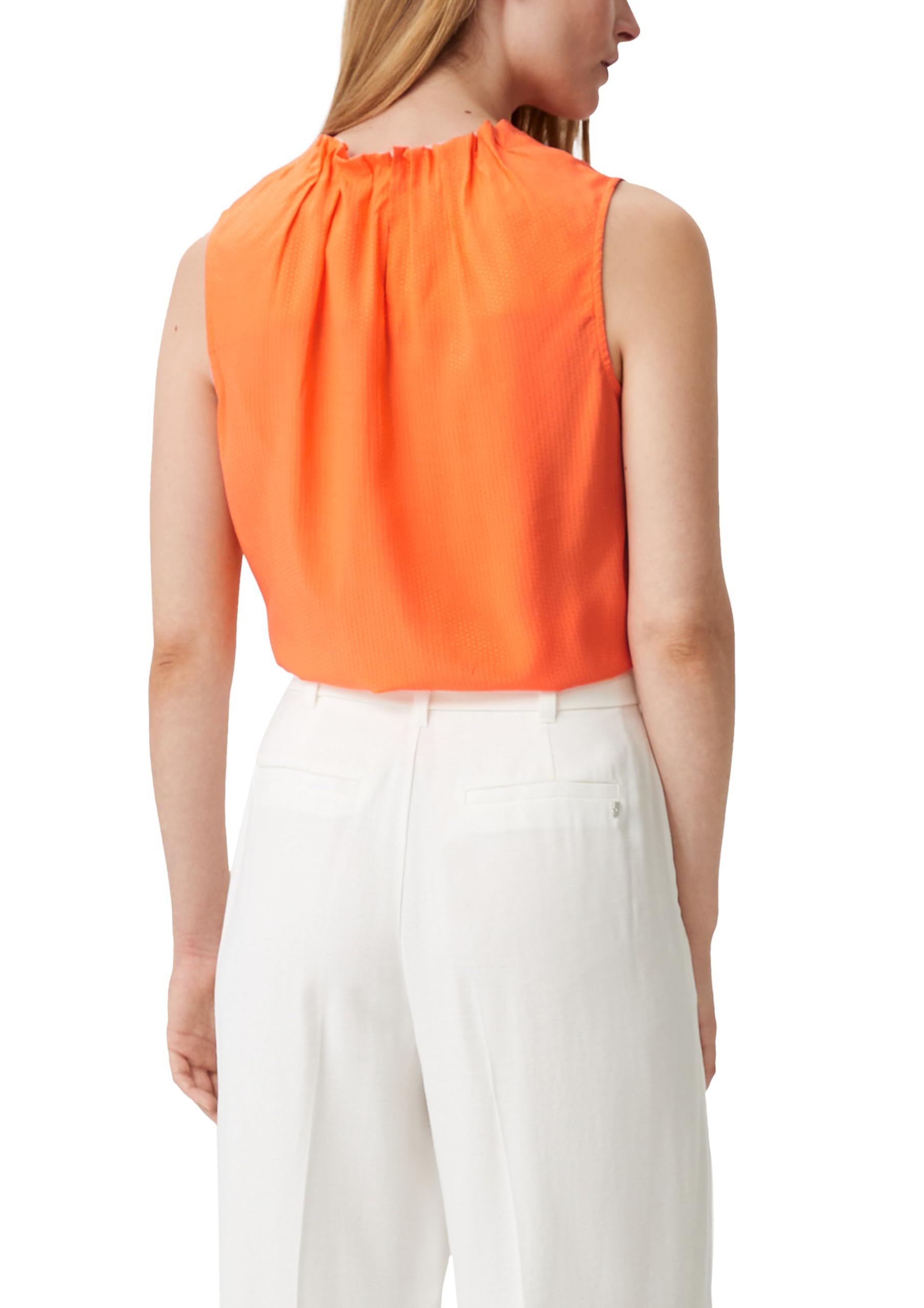 comma-blouses-viskosebluse-orange-gr-38-raffung image 2