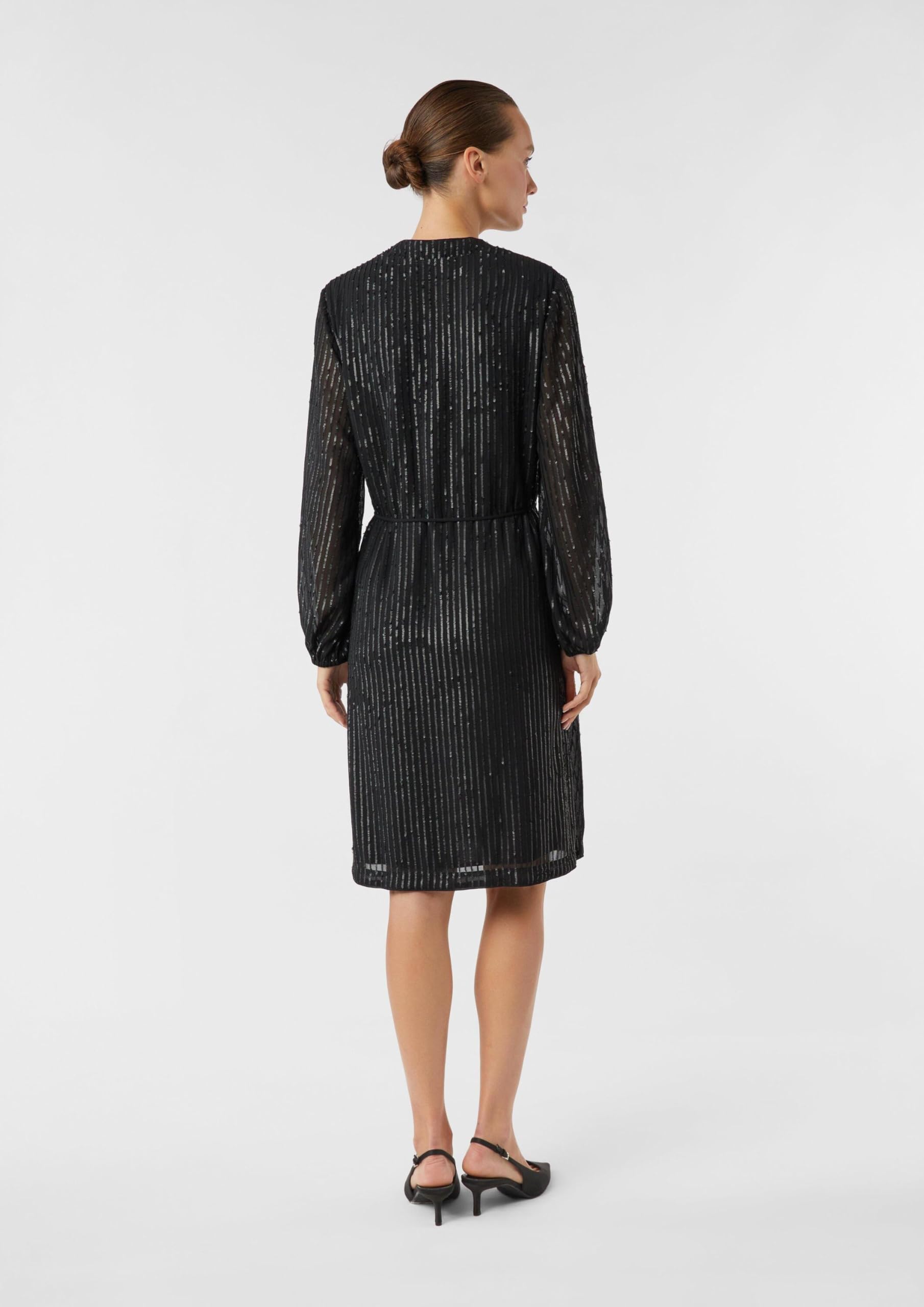 comma-pailletten-kleid-v-ausschnitt-mit-g-rtel image 8