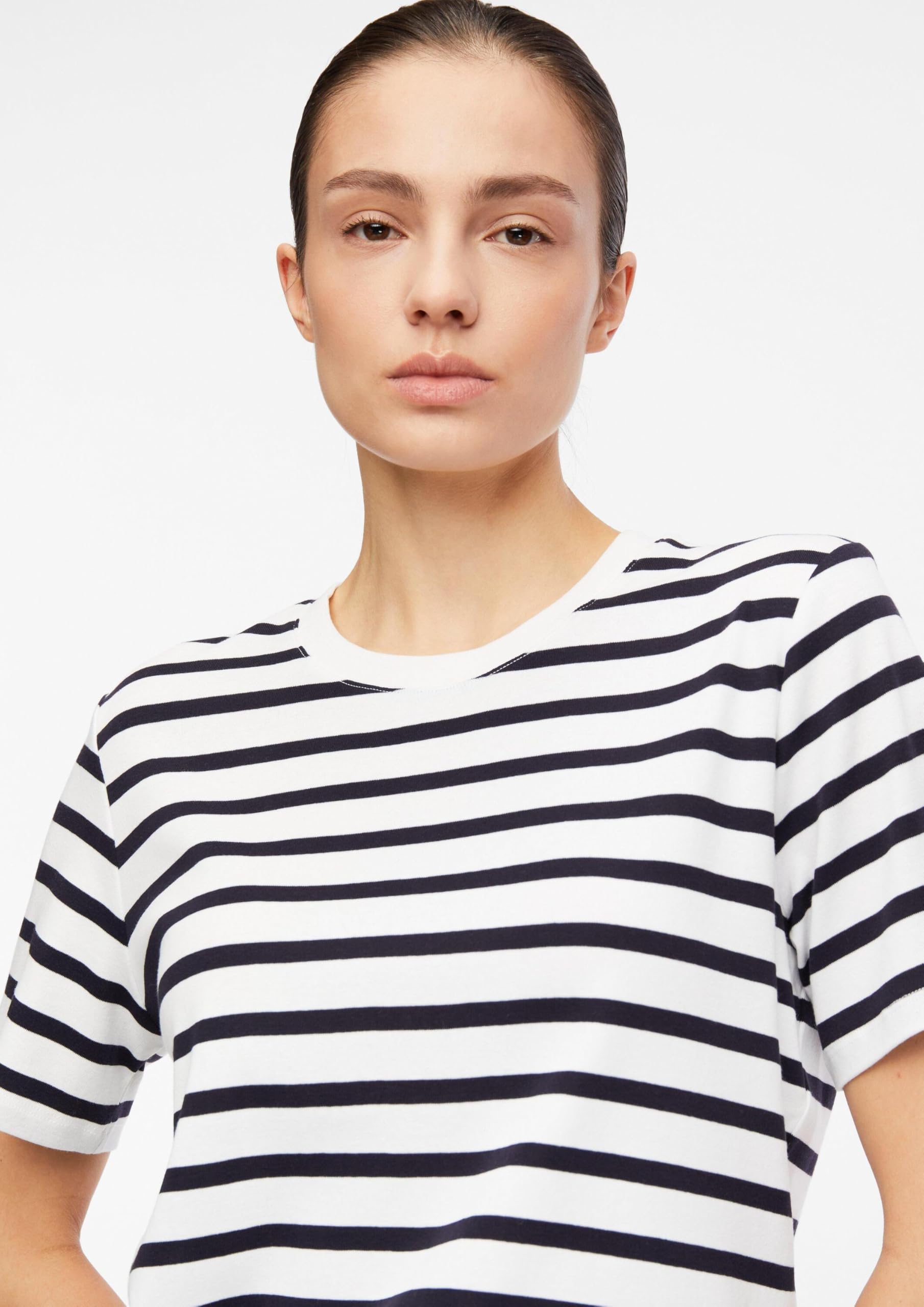 comma-gestreiftes-t-shirt-damen-hellblau-gr-42 image 3