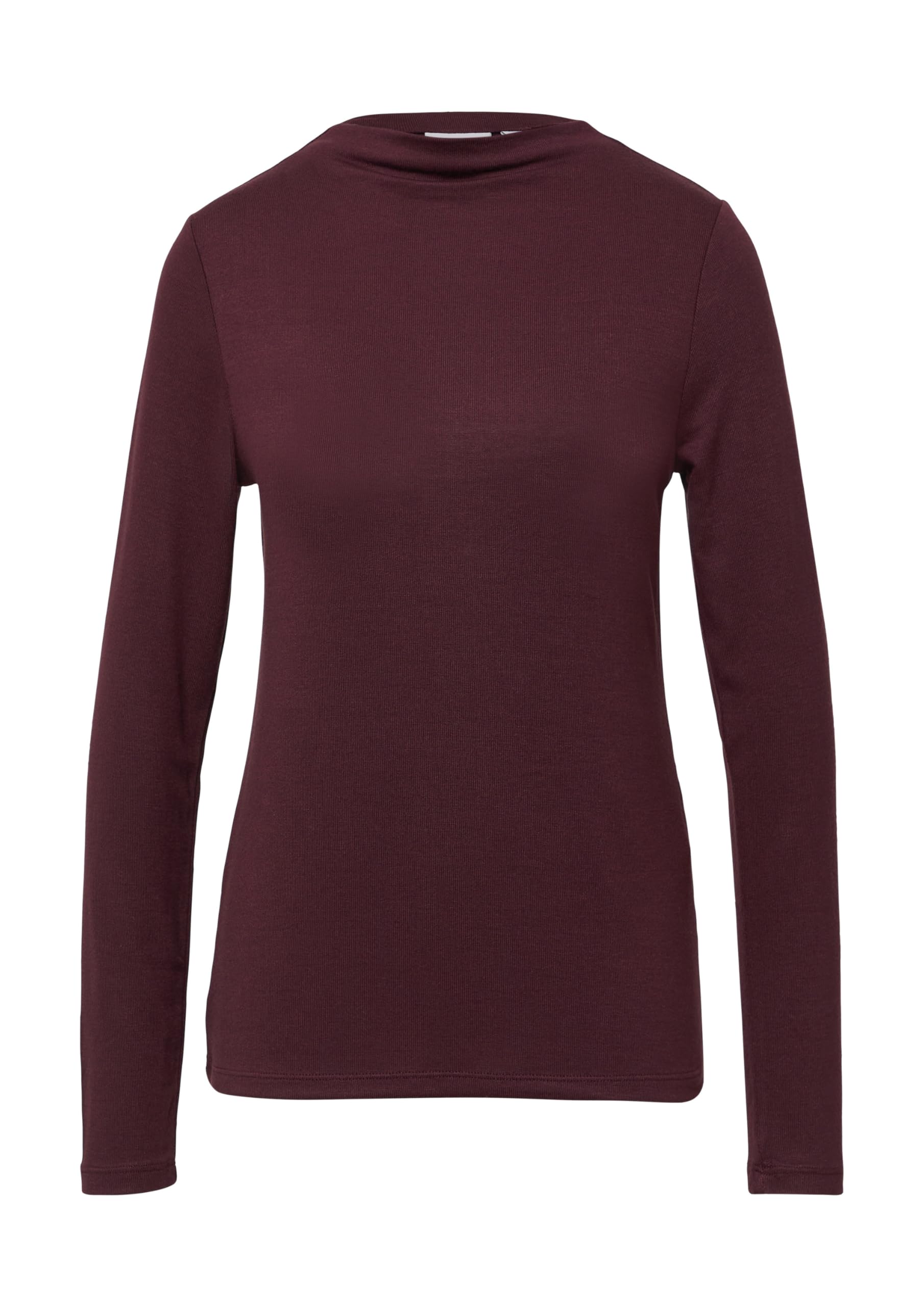 comma-langarmshirt-stehkragen-damen-bordeaux-gr-e-44 image 3