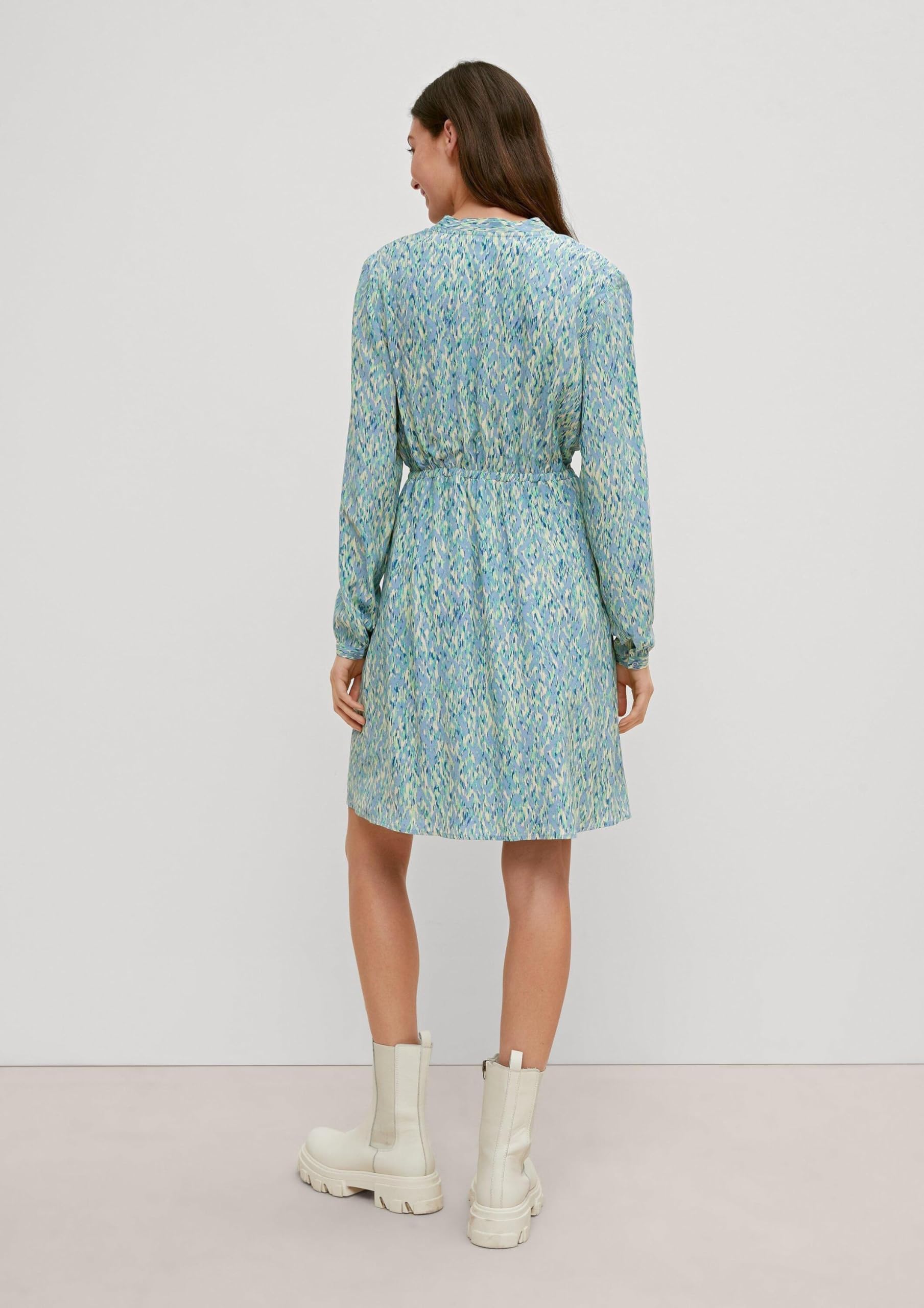 comma-cr-pe-kleid-viskose-kleid-blau-50a2 image 6