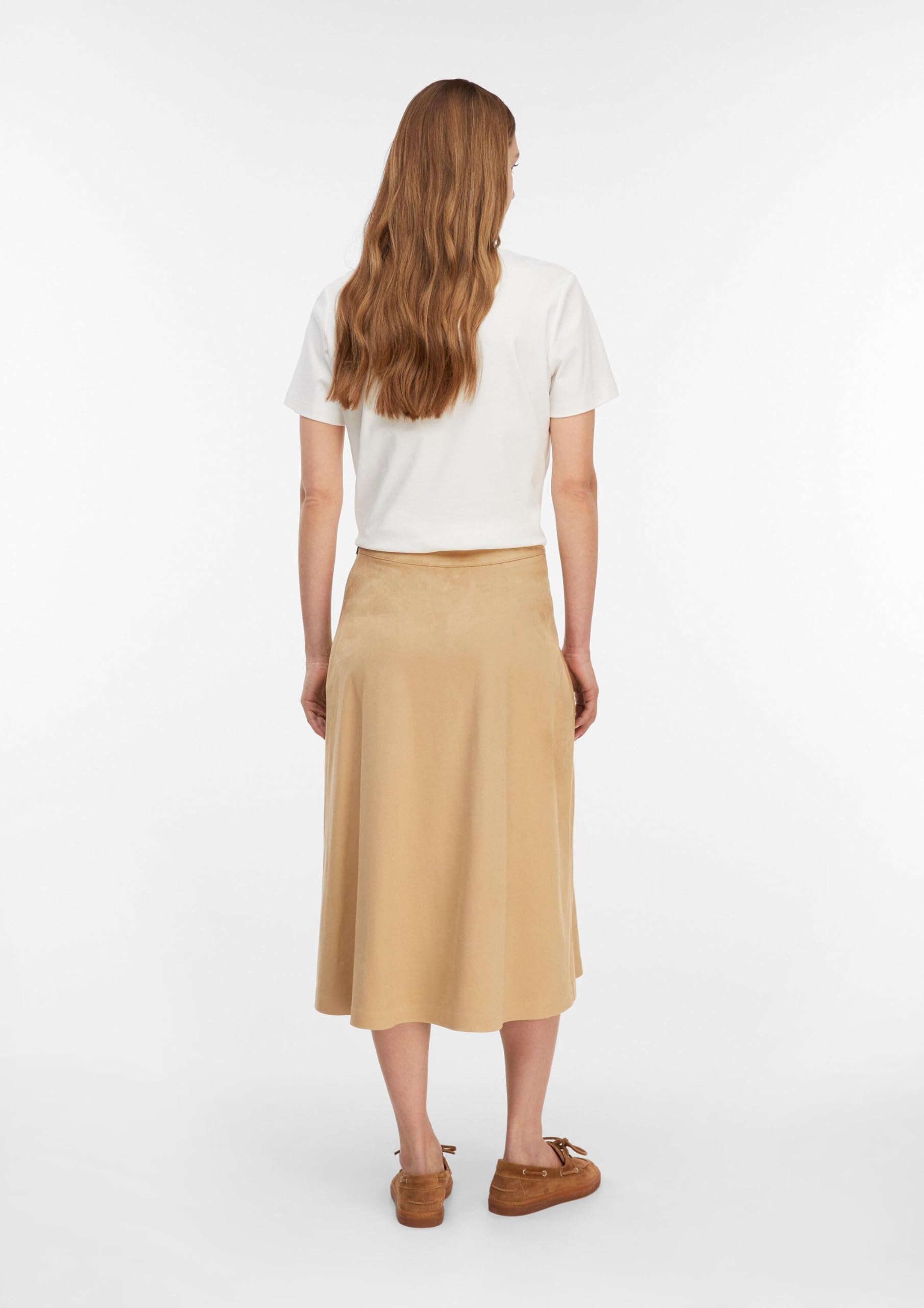 comma-skirts-midirock-damen-a-shape-gr-e-36-veloursleder image 8