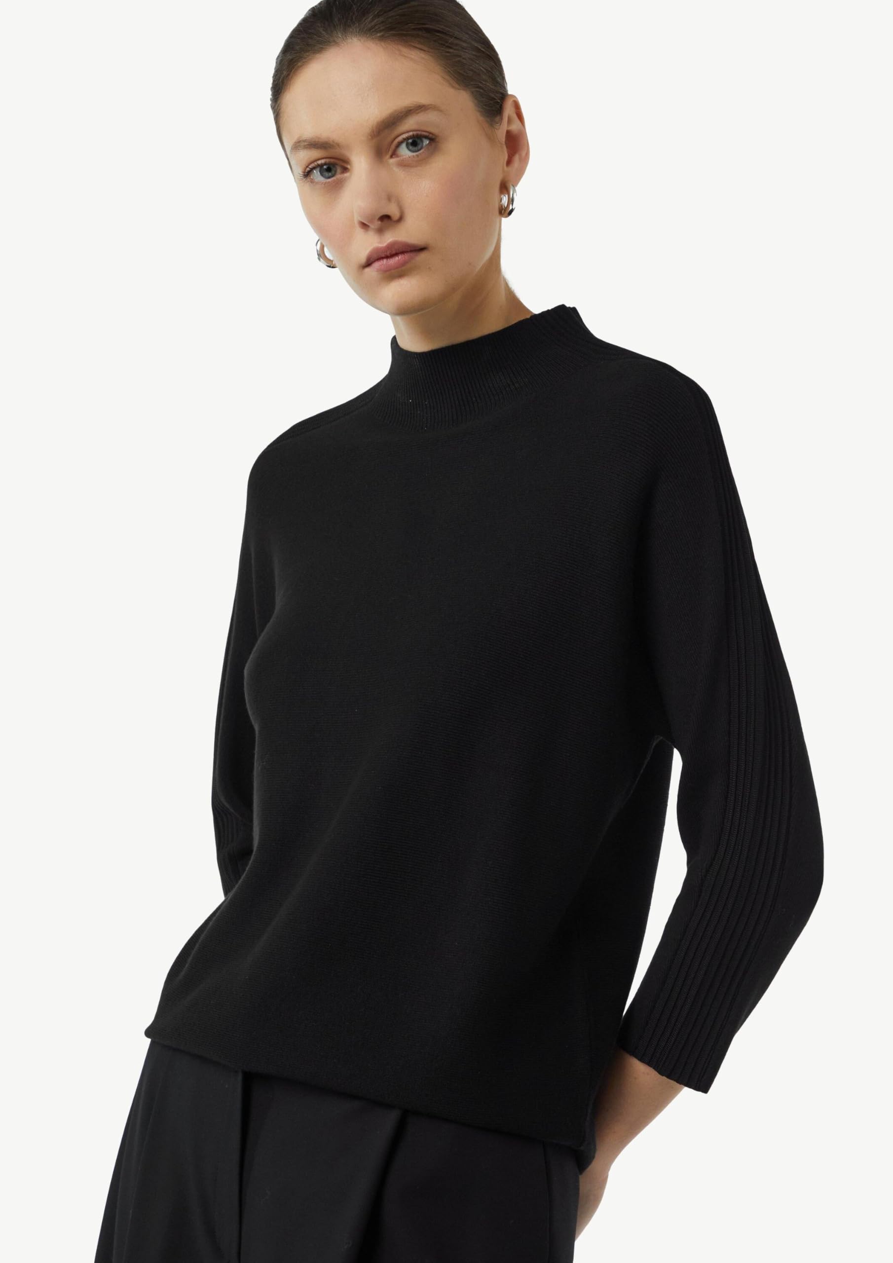 comma-feinstrickpullover-damen-schwarz-stehkragen-gr-40 image 4