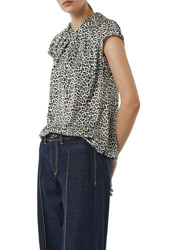 comma-blouses-satinbluse-mit-kapp-rmeln-gr-40-gemustert image 8