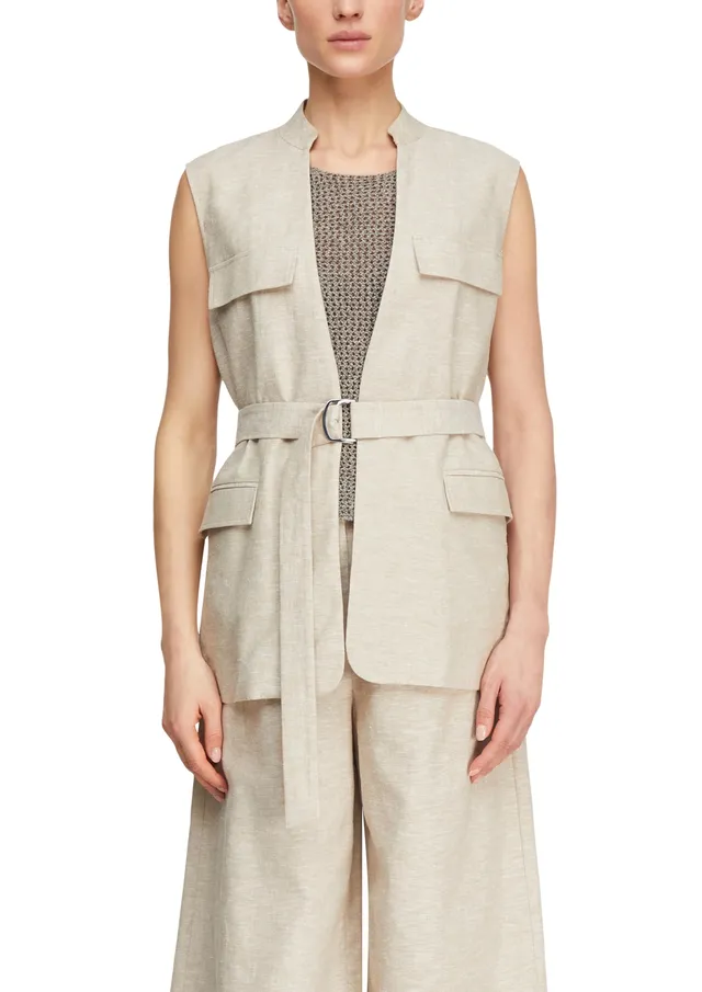 comma-utility-weste-damen-leinen-mix-gr-32-stehkragen image 1