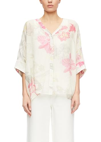 comma-poncho-bluse-chiffon-allover-print-viskose-beige-xl image 6