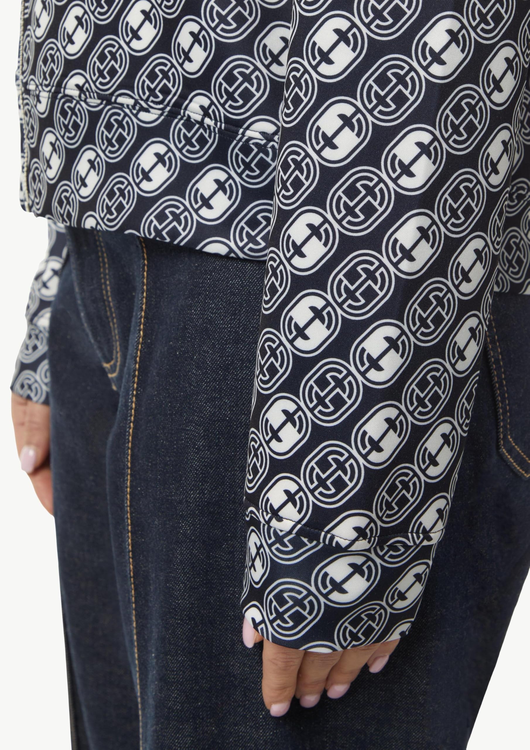 comma-jackets-sweat-jacke-kapuze-mit-icon-muster image 5