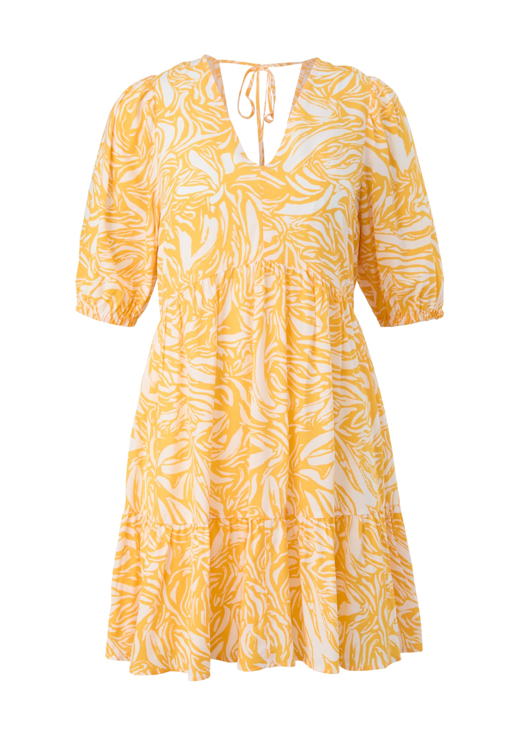 comma-stufenkleid-crepe-mini-kleid-v-ausschnitt-gr-36 image 4