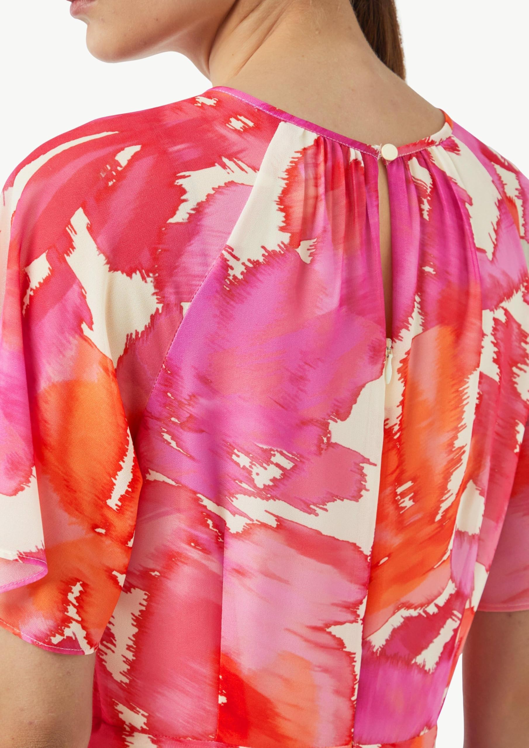 comma-midi-kleid-all-over-print-damenkleid-gr-44-pink image 5