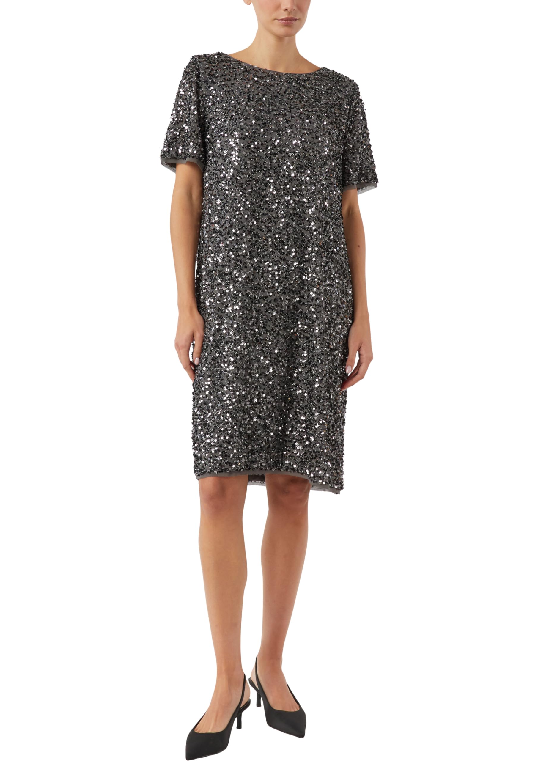 comma-paillettenkleid-kurz-damen-gr-36-t-shirt-kleid-allover image 1