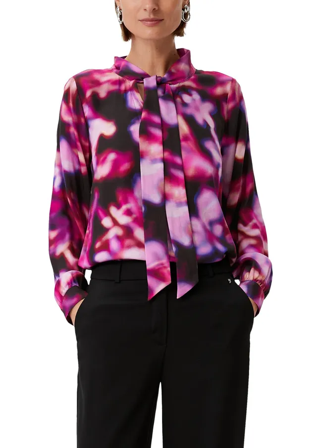 comma-schluppenbluse-bluse-mit-allover-muster-gr-e-38 image 1