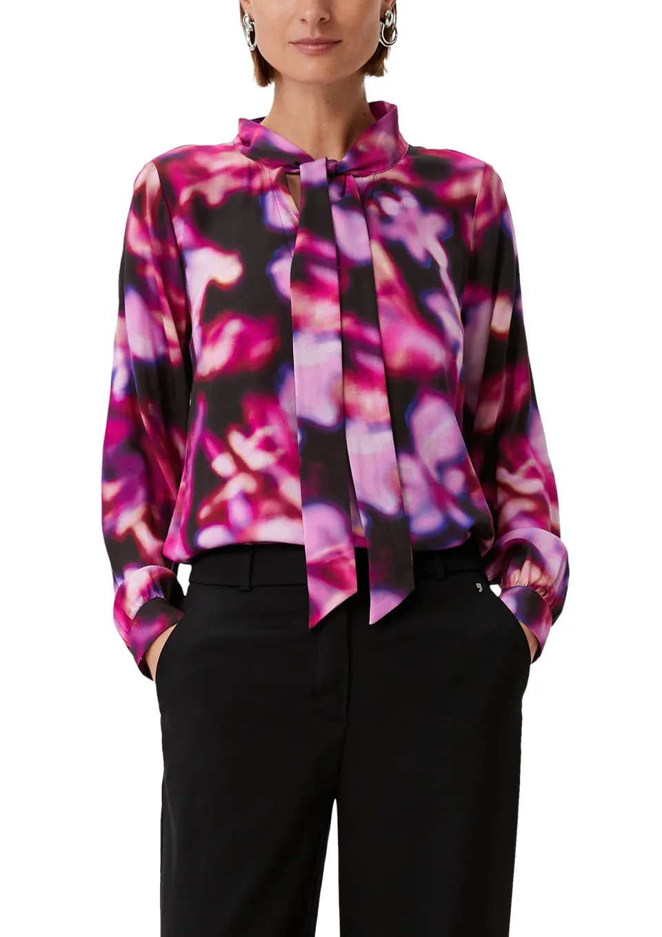 comma-schluppenbluse-bluse-mit-allover-muster-gr-e-38 image 1