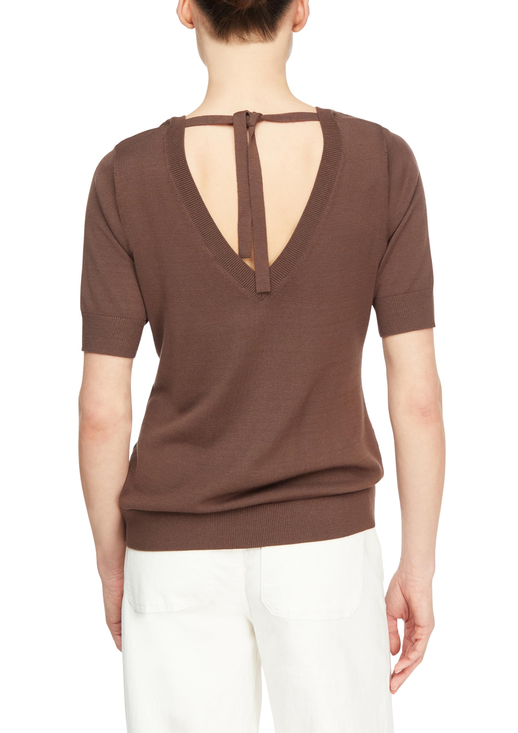 comma-strickpullover-slim-fit-v-ausschnitt-gr-46-braun image 2
