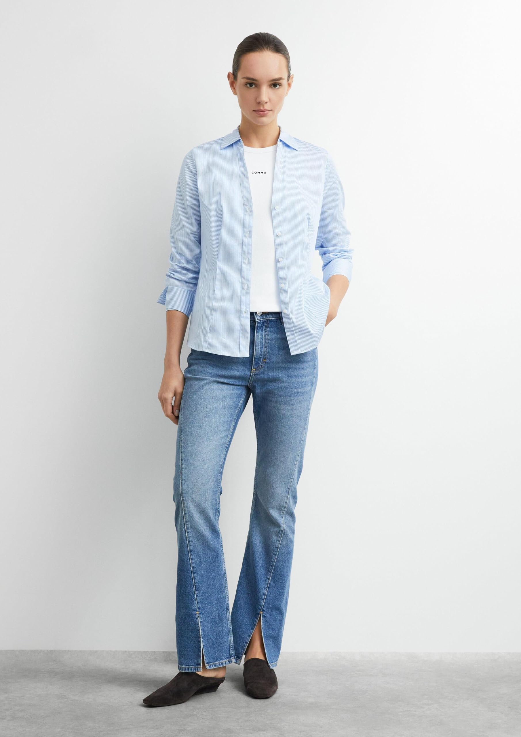 comma-jeans-flared-leg-gr-42-high-rise-waschung image 6