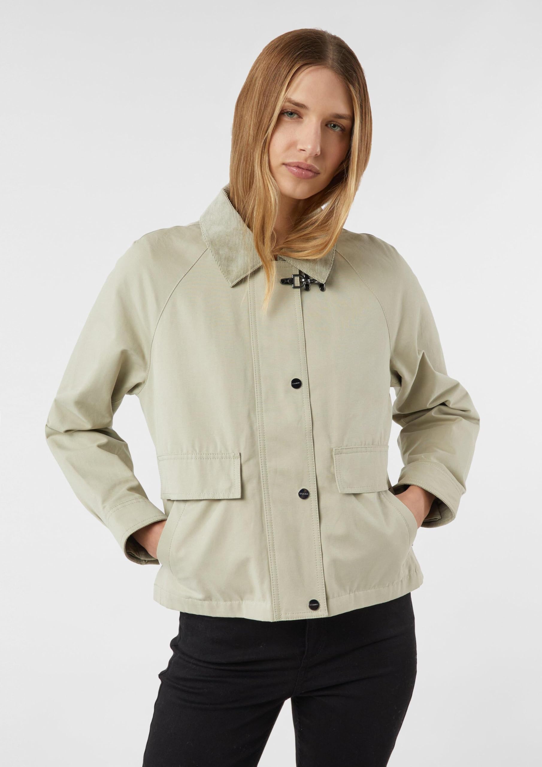comma-jackets-kurze-baumwollmix-jacke-cord-kragen-twill image 7