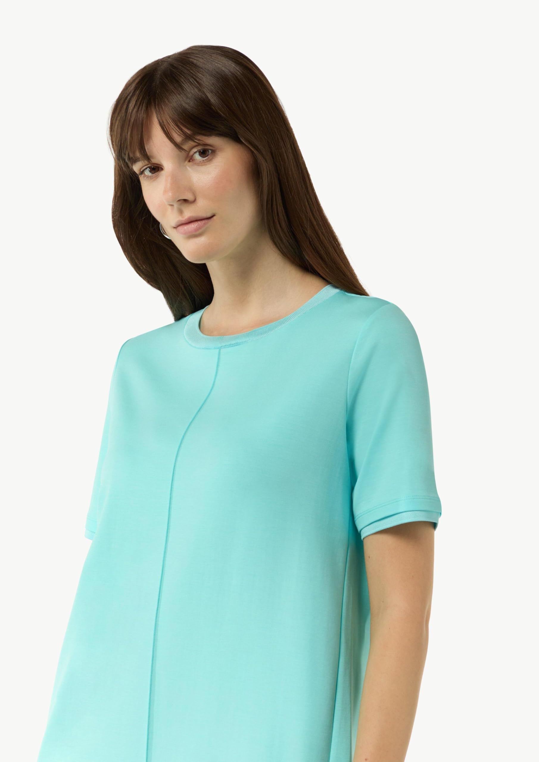 comma-t-shirt-kleid-gr-42-helles-beige-mit-schlitzsaum image 4