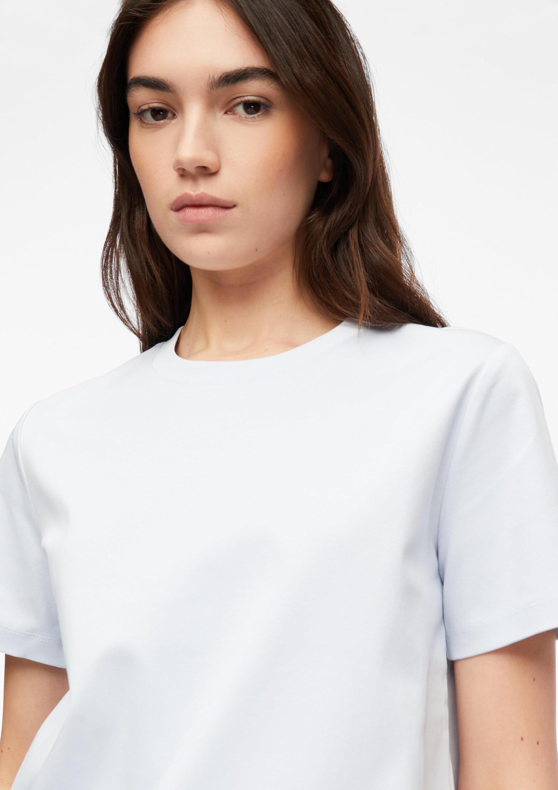 comma-basic-t-shirt-damen-top-baumwolle-uni image 3