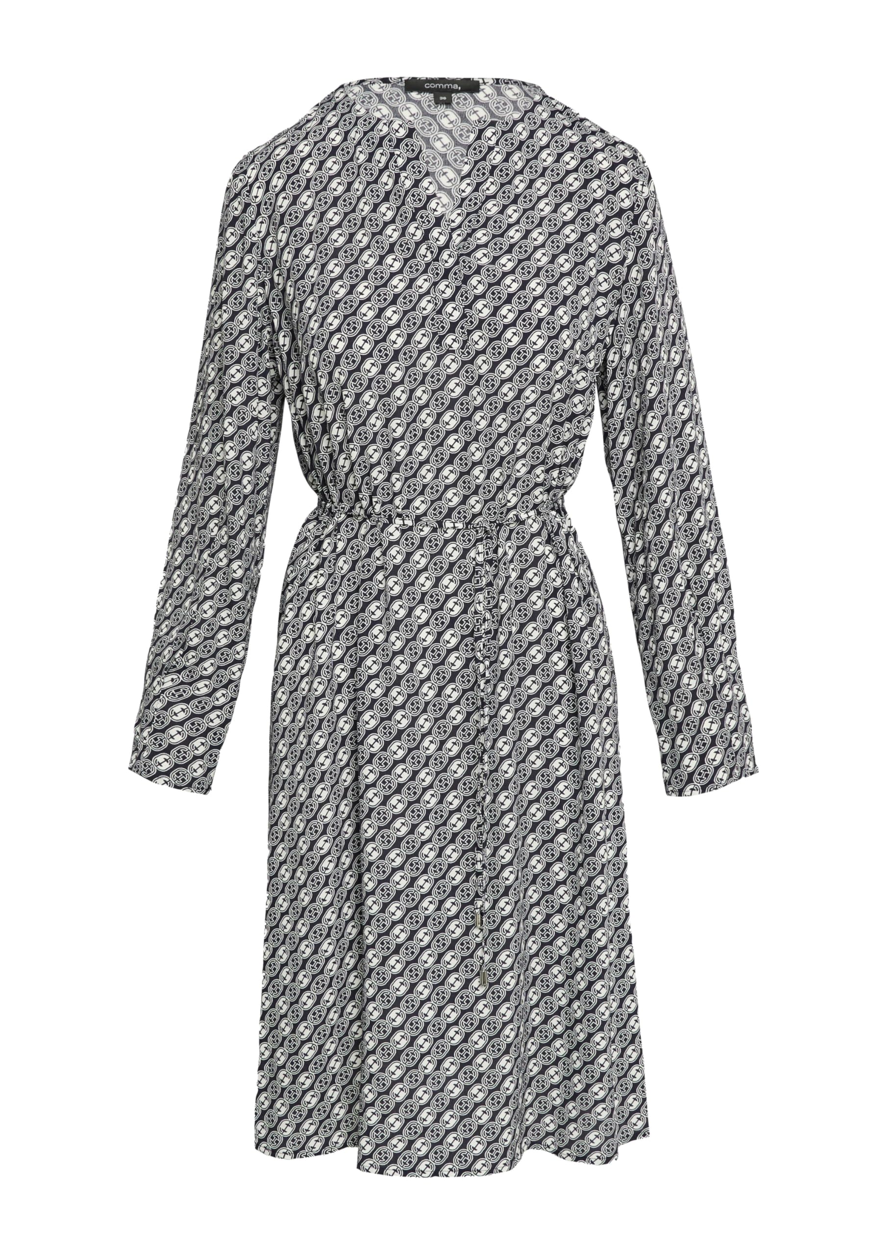 comma-cr-pe-kleid-icon-muster-blusenkleid-gr-42-langarm image 4