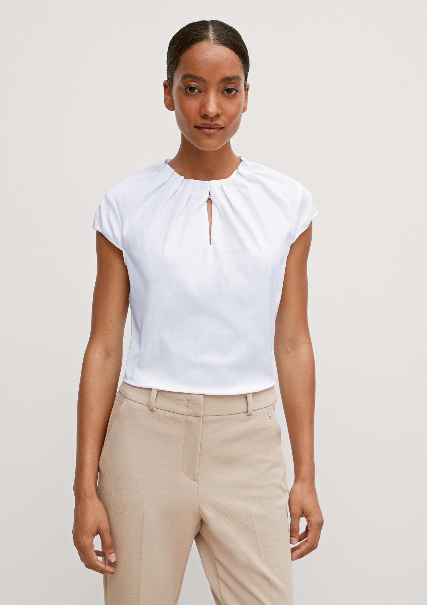 comma-blouses-kurzarm-bluse-wei-gr-40-business image 6