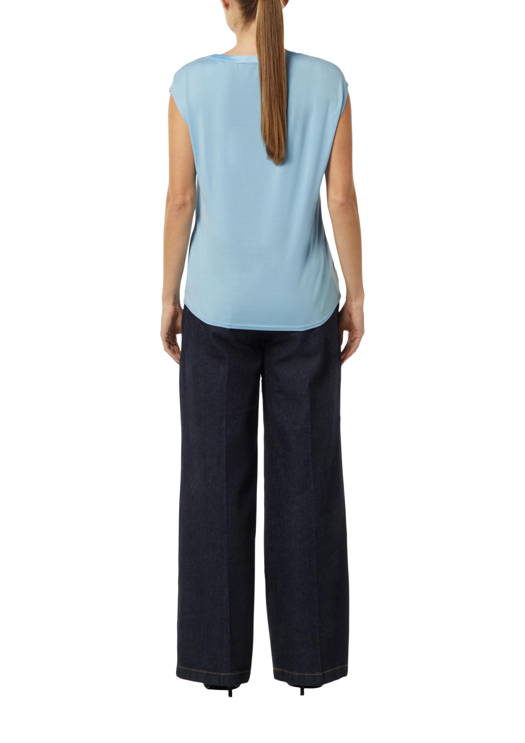 comma-blusenshirt-mit-satinblende-bluse-hellblau-38 image 2