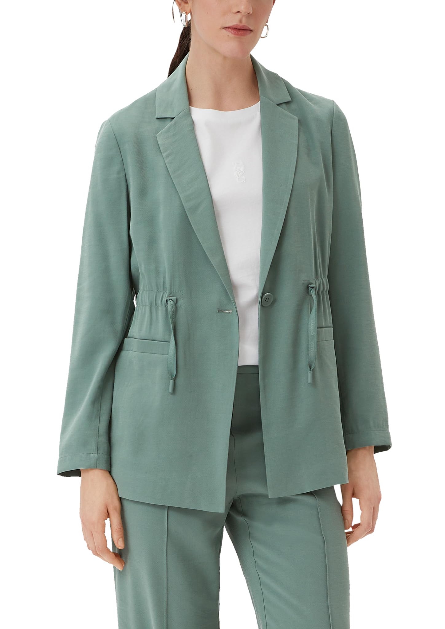 comma-viskosetwill-blazer-salbeigr-n-gr-42-damenblazer image 1