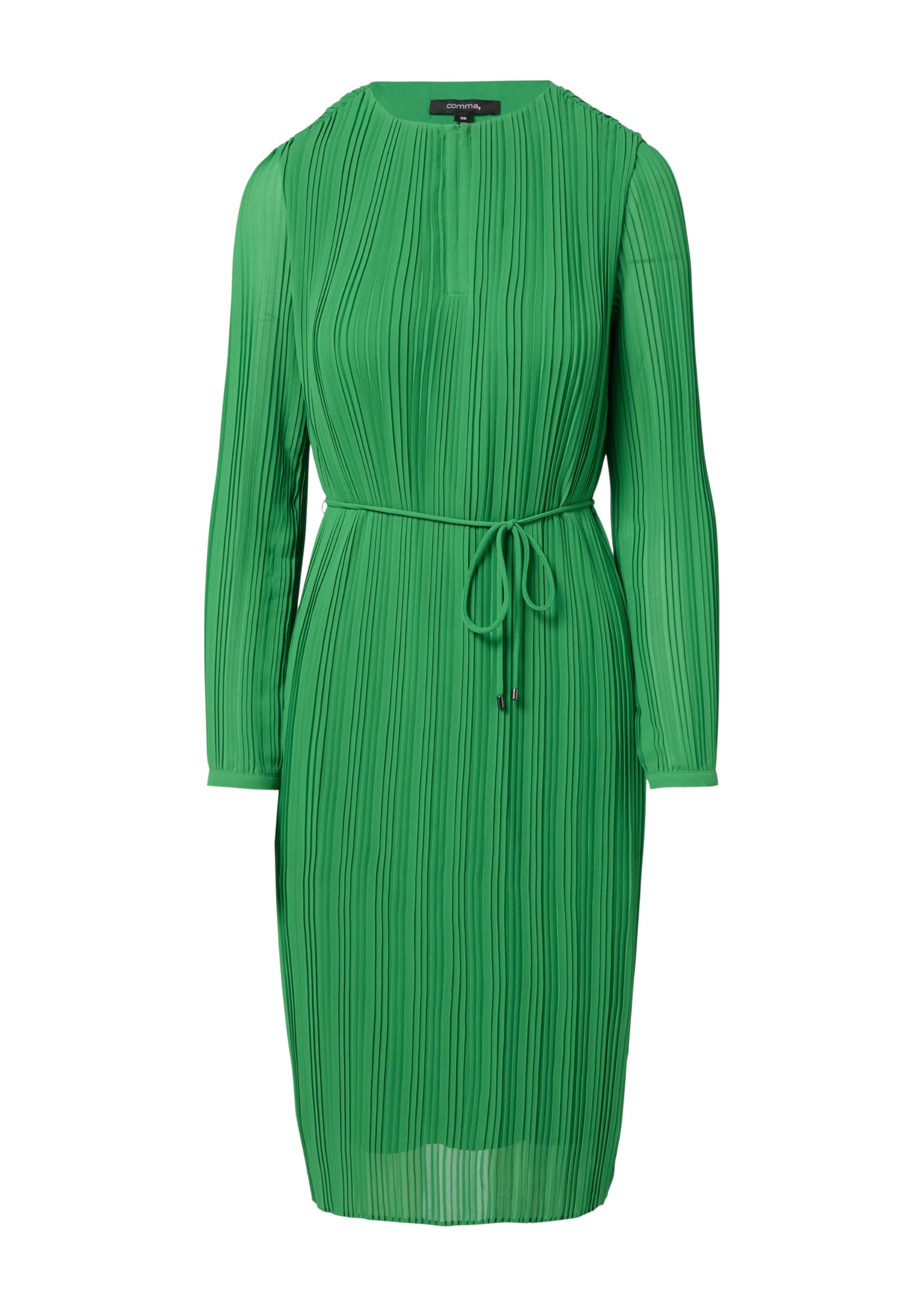 comma-dresses-midikleid-gr-40-plissiert-mit-bindeg-rtel image 3