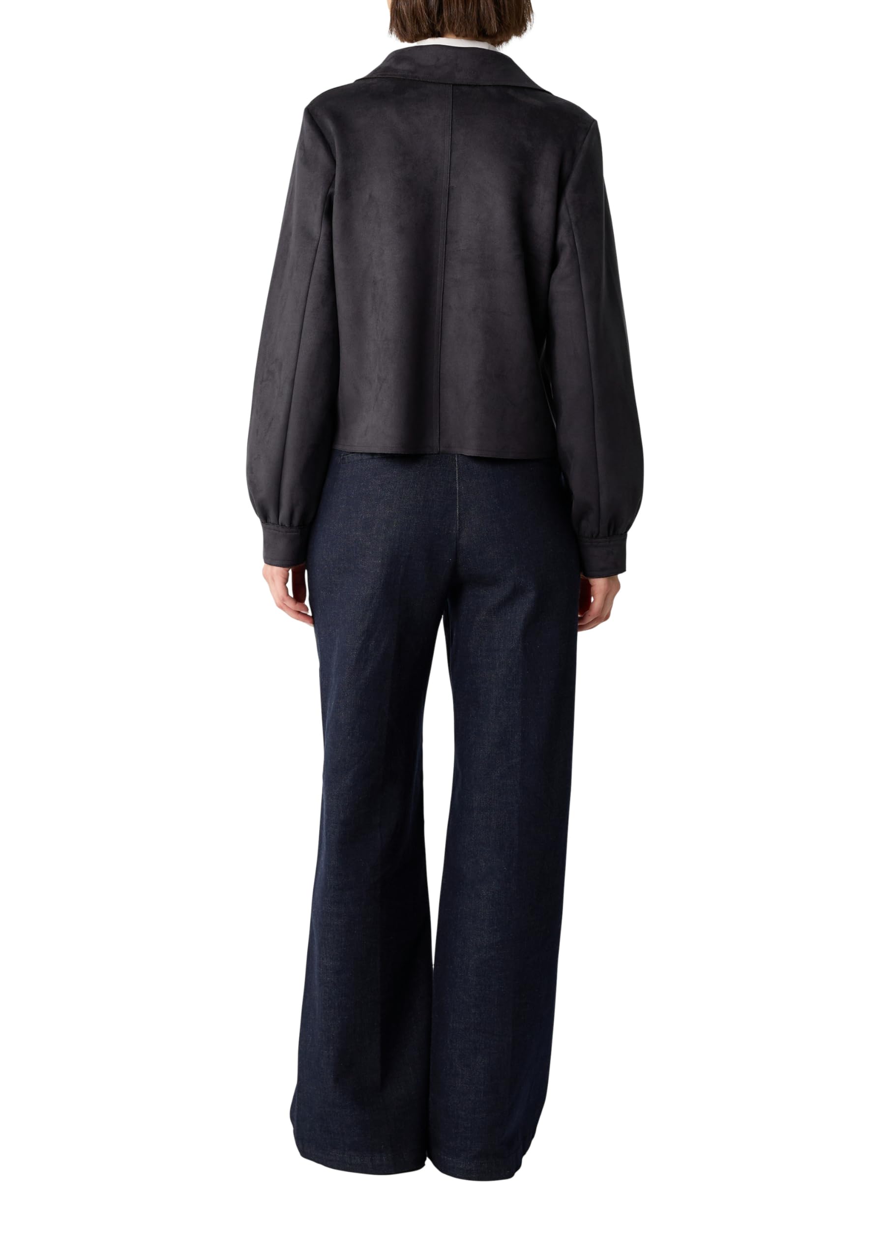 comma-jacke-damen-velourslederoptik-kurz-gr-34 image 2