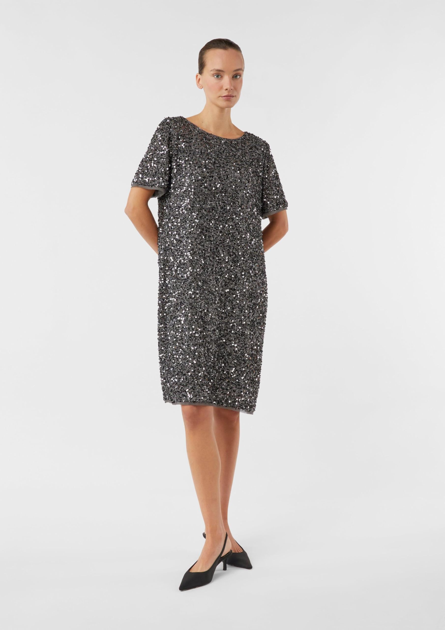comma-paillettenkleid-kurz-damen-gr-36-t-shirt-kleid-allover image 6