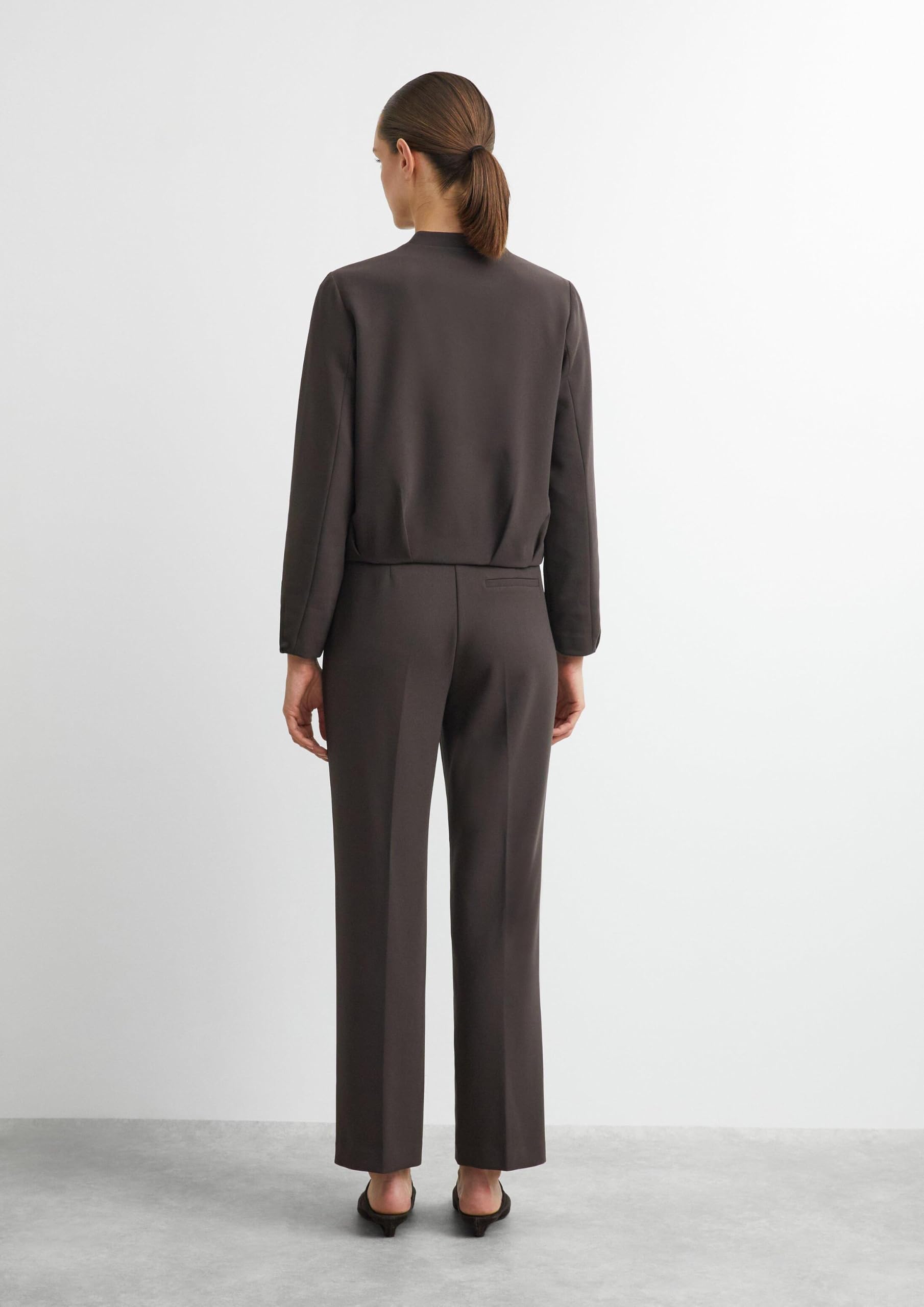 comma-trousers-hose-straight-leg-mid-rise-dunkelbraun-34 image 6