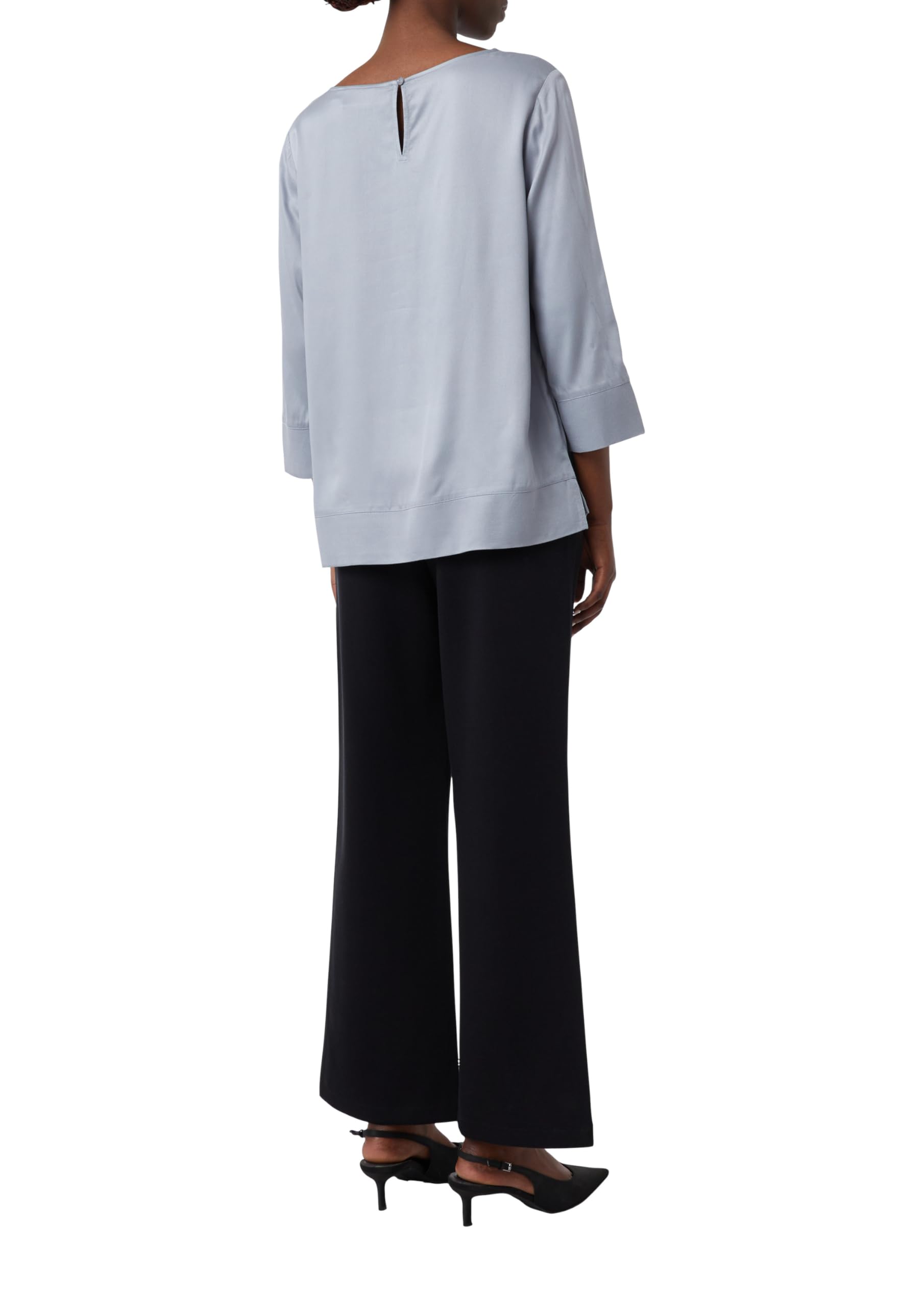 comma-viskosebluse-3-4-arm-bluse-blau-gr-36-schlitz image 2