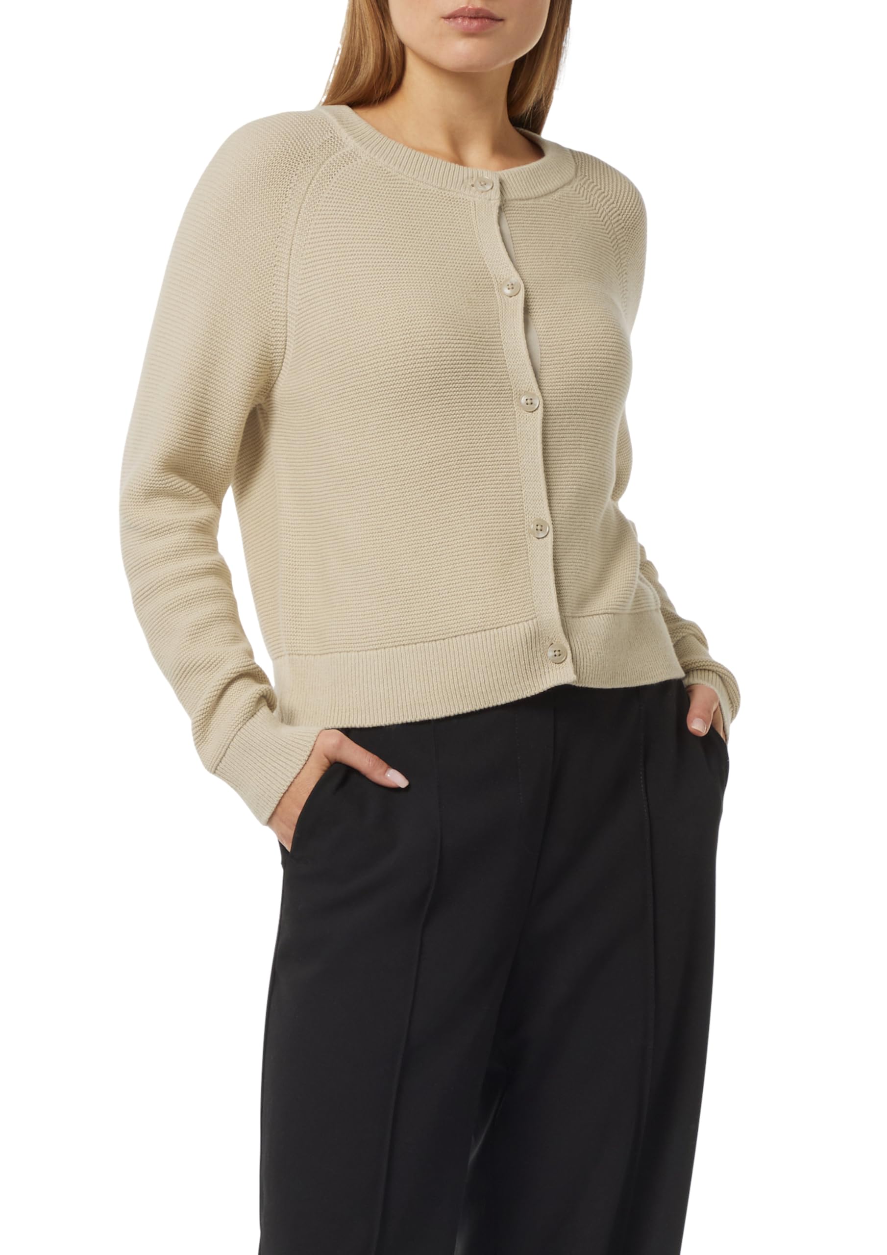 comma-jackets-kurze-strickjacke-raglan-rmel-cardigan-sandfarben image 8