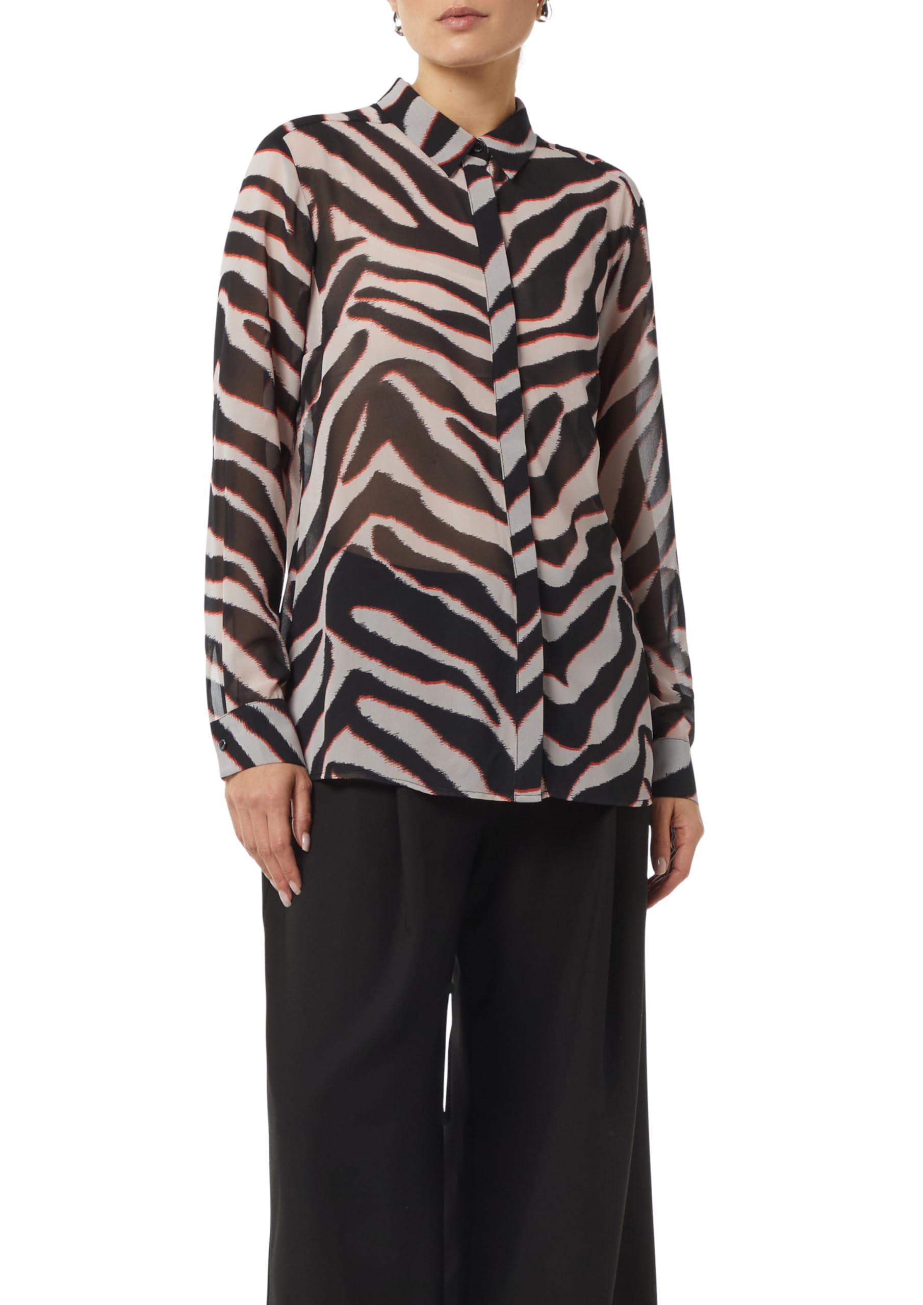 comma-chiffon-bluse-hemdkragen-damen-mit-allover-print image 8