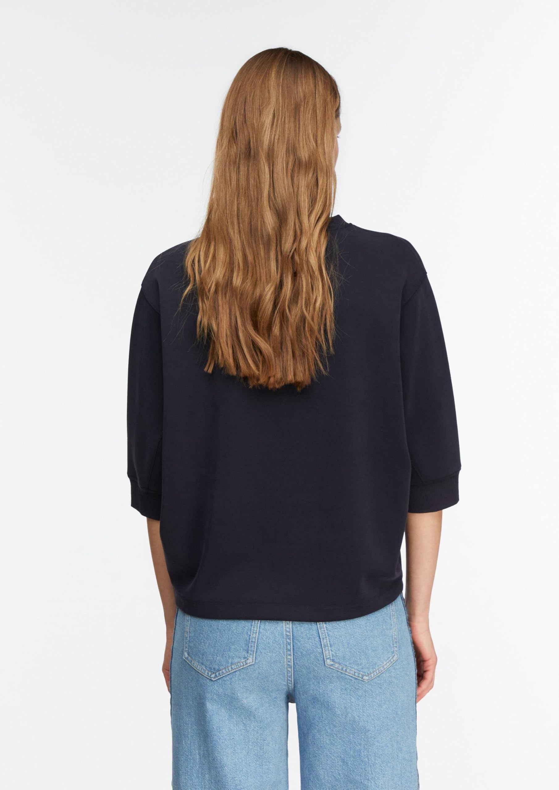 comma-sweatshirt-damen-langarm-baumwolle-uni image 3