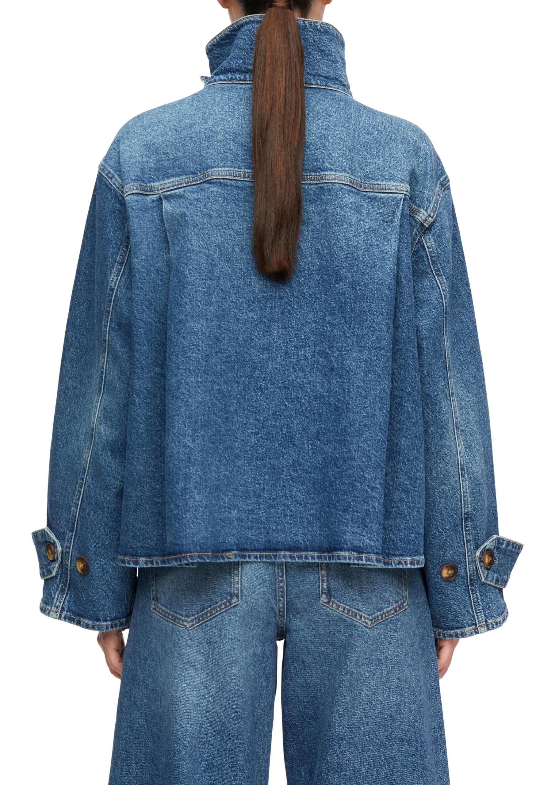 comma-denim-jacke-damen-relaxed-fit-stehkragen-trench image 2
