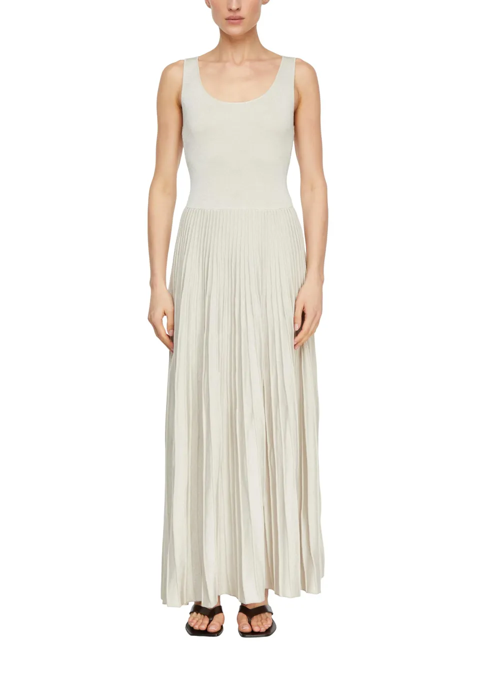 comma-dresses-strickkleid-gr-40-plisseerock-glitzergarn image 1