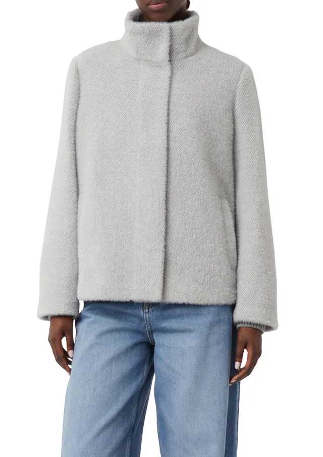 comma-cape-jacke-damenjacke-gr-42-dunkelgrau-teddypl-sch image 1