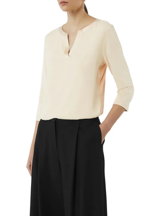 comma-t-shirt-2151665-gr-42-braun-tunika-ausschnitt image 1