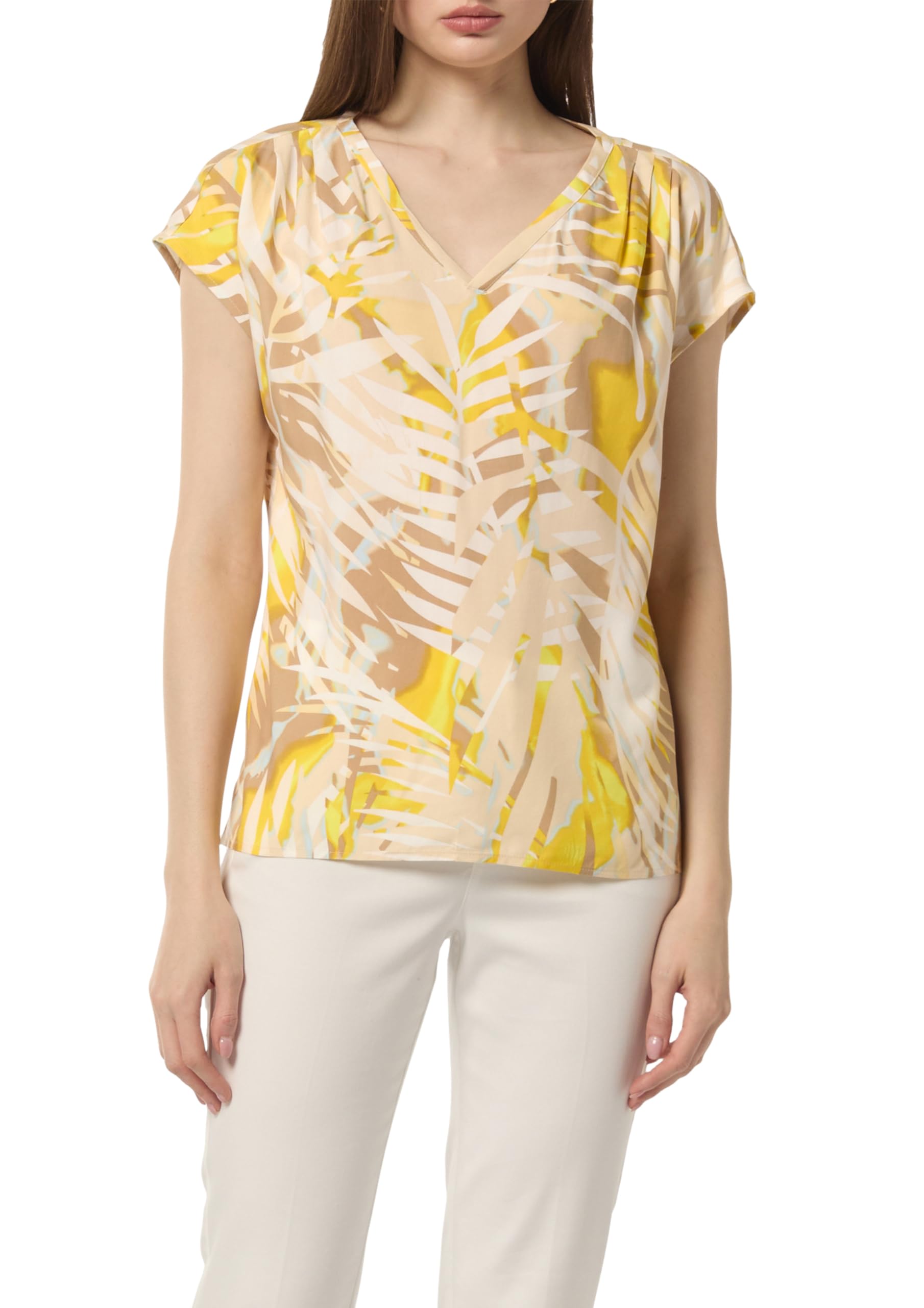 comma-bluse-damen-gelb-mehrfarbig-allover-gr-36 image 1