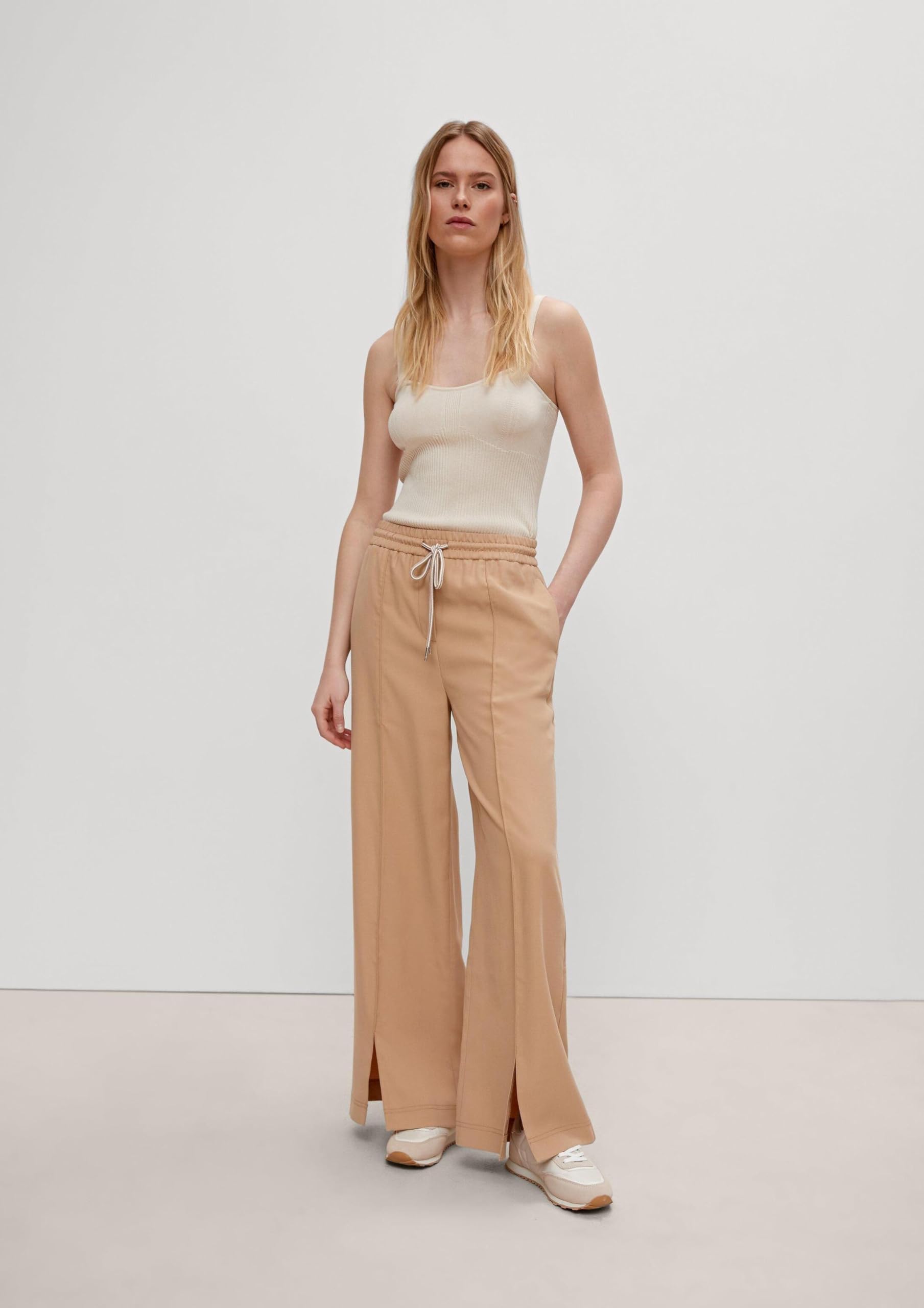 comma-marlenehose-saumschlitz-44-lang-damen-hose-beige image 8