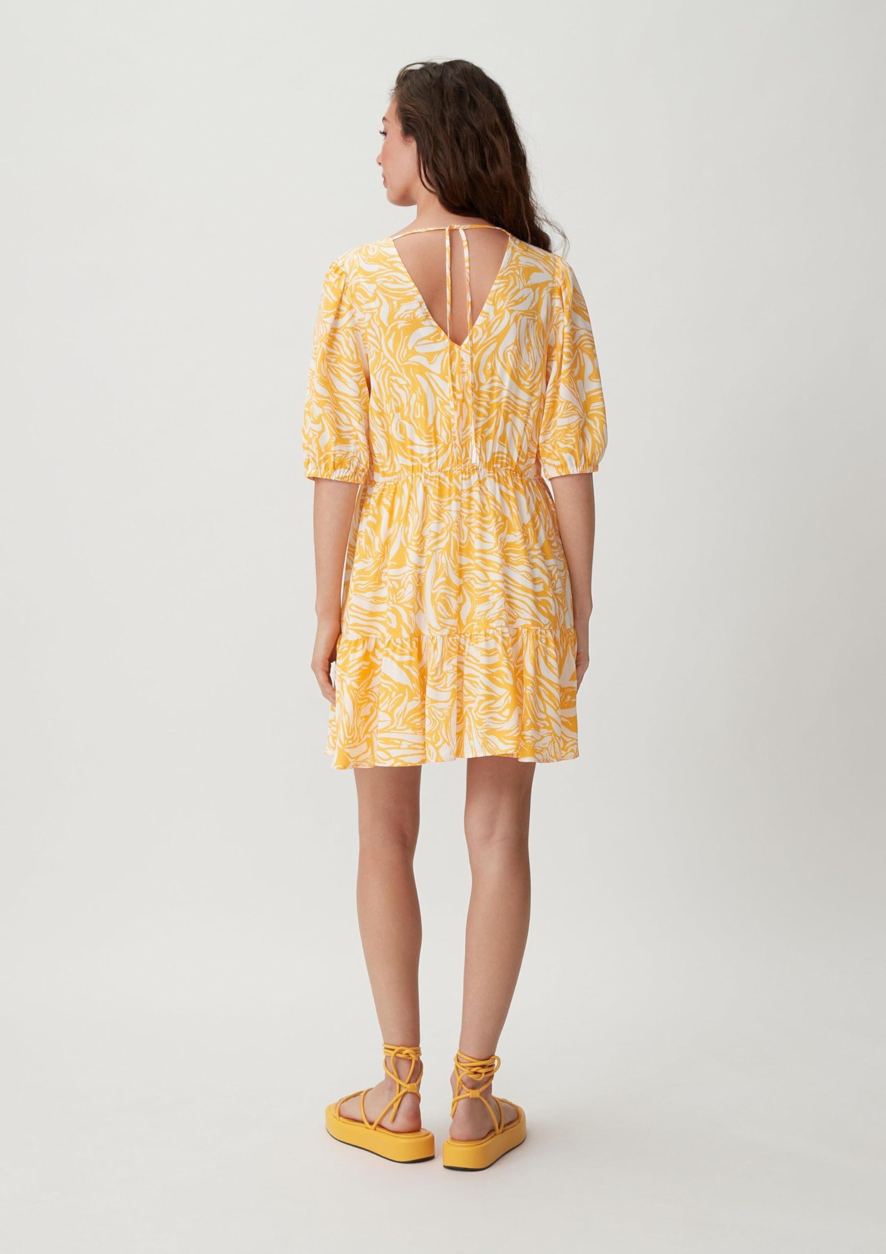comma-stufenkleid-crepe-mini-kleid-v-ausschnitt-gr-36 image 7