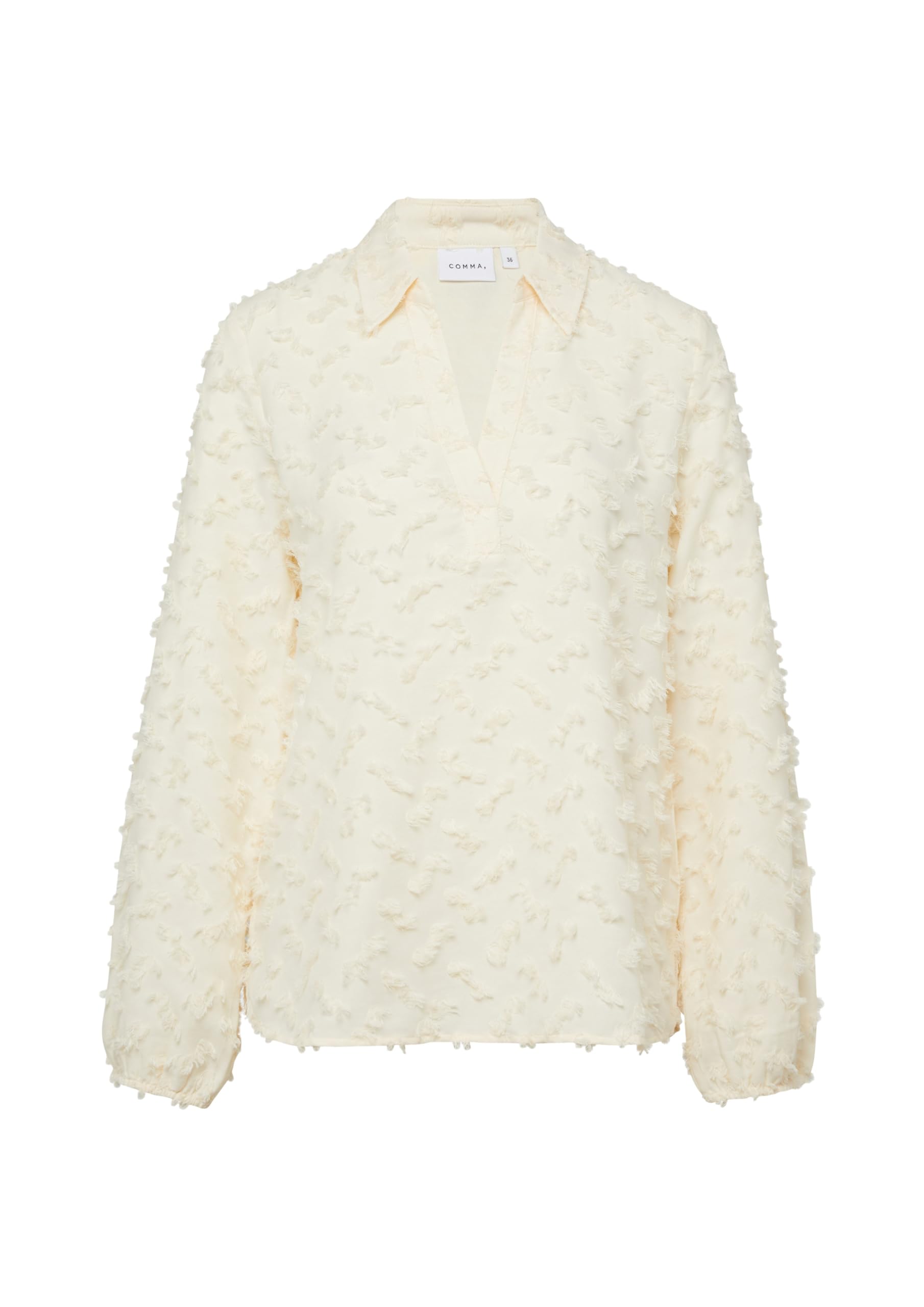 comma-jacquard-bluse-mit-3-d-struktur-bluse-46-hemdkragen image 4