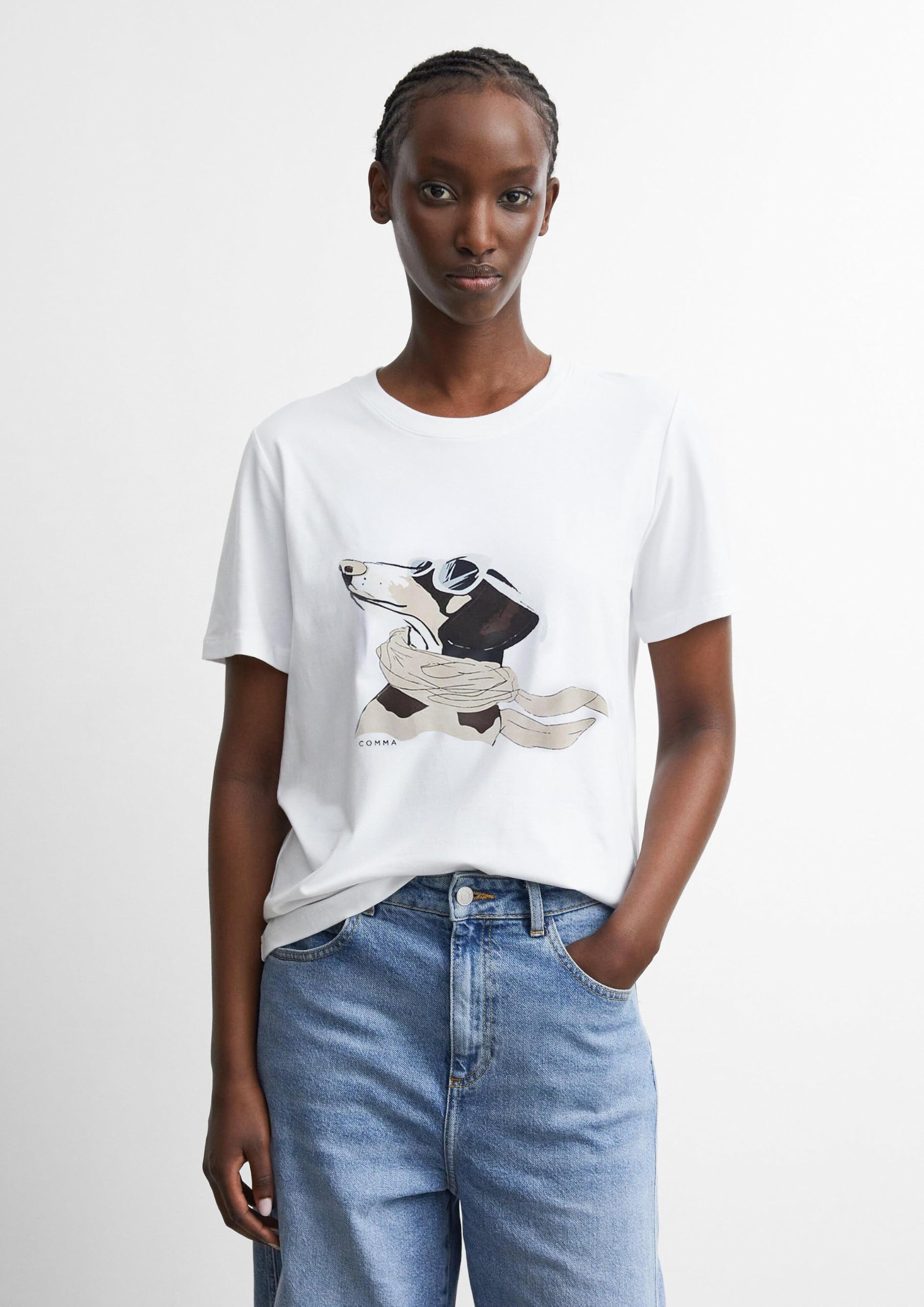 comma-tops-t-shirt-jersey-rundhals-gr-e-42-mit-print image 6