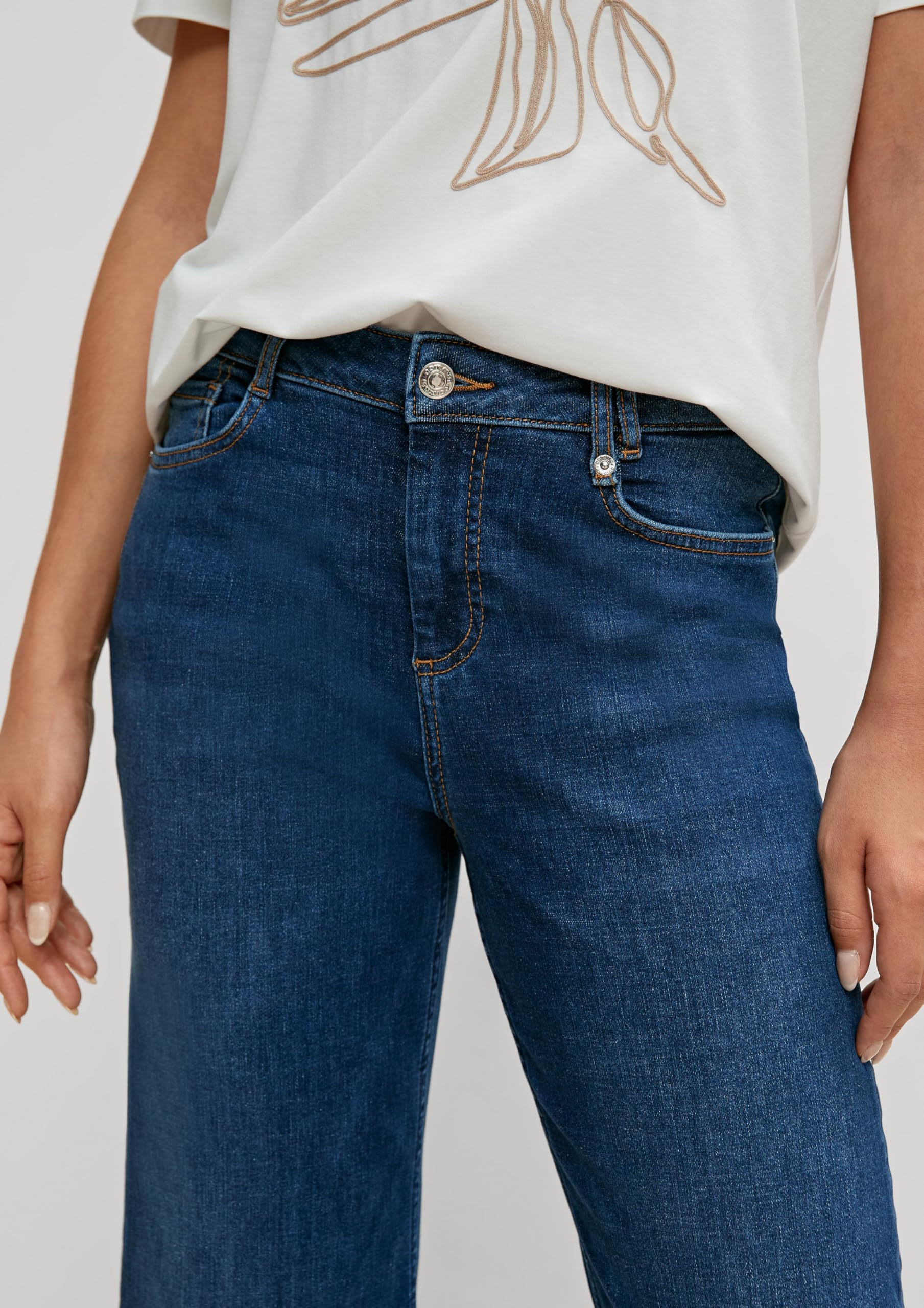 comma-freizeithose-culotte-34-lang-damen-hose-tiefblau image 3