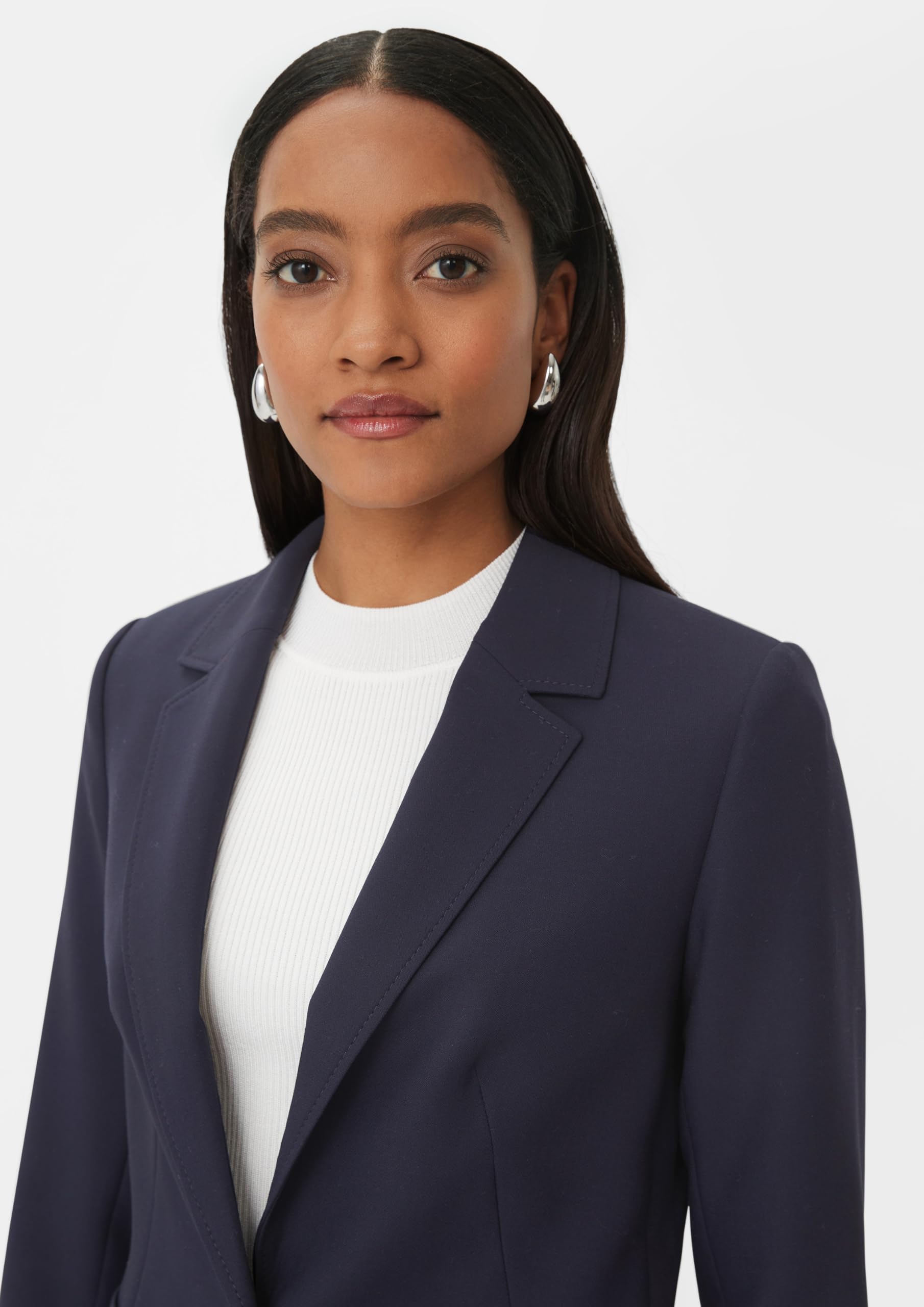 comma-blazers-blazer-leicht-gef-ttert-navy-beige image 4