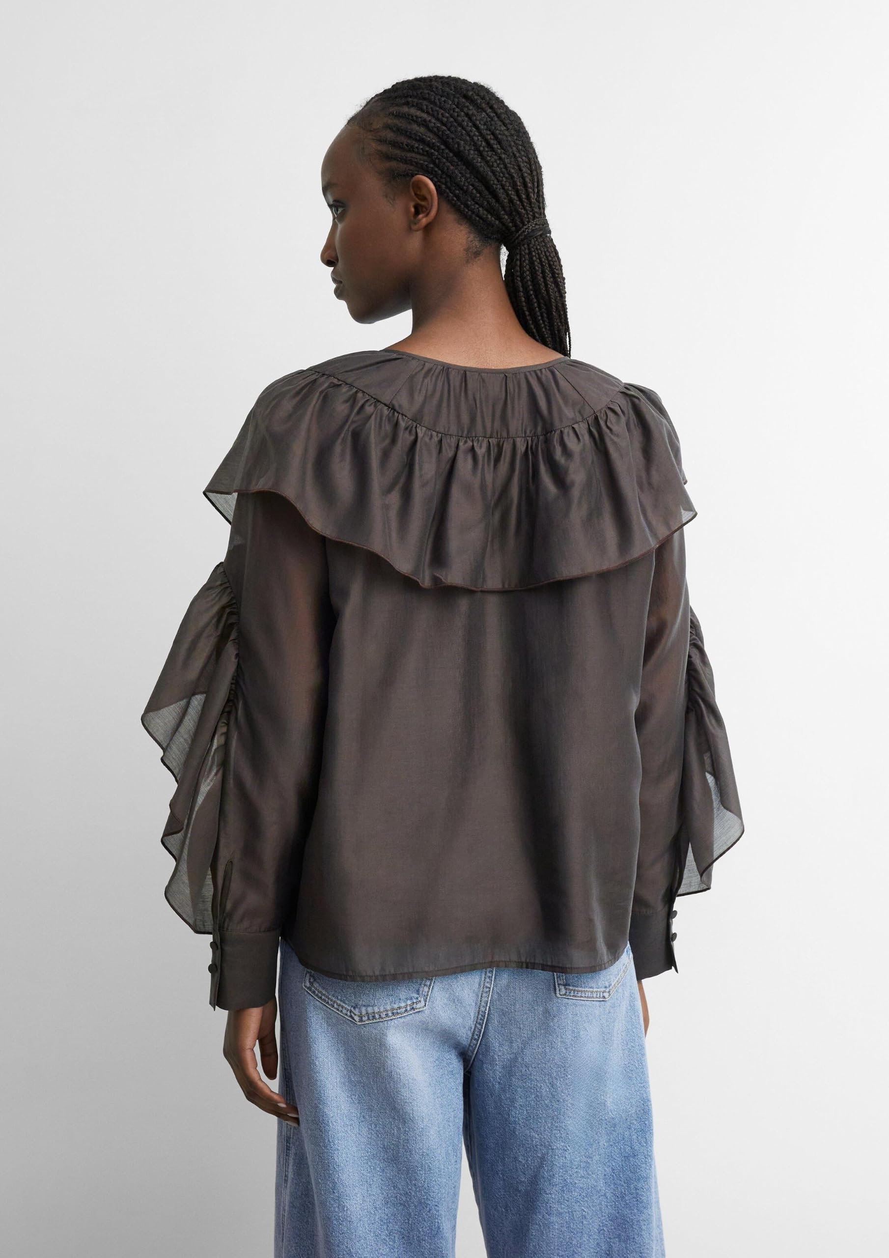 comma-blouses-volant-bluse-langarm-gr-36-raffung image 7